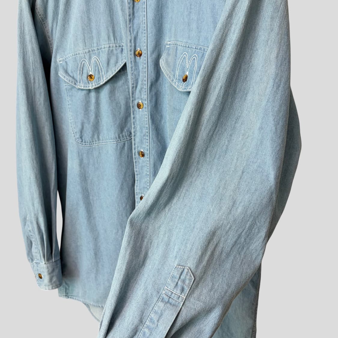 (L)빈티지 McDonald's 맥도날드 데님셔츠  상품이미지7