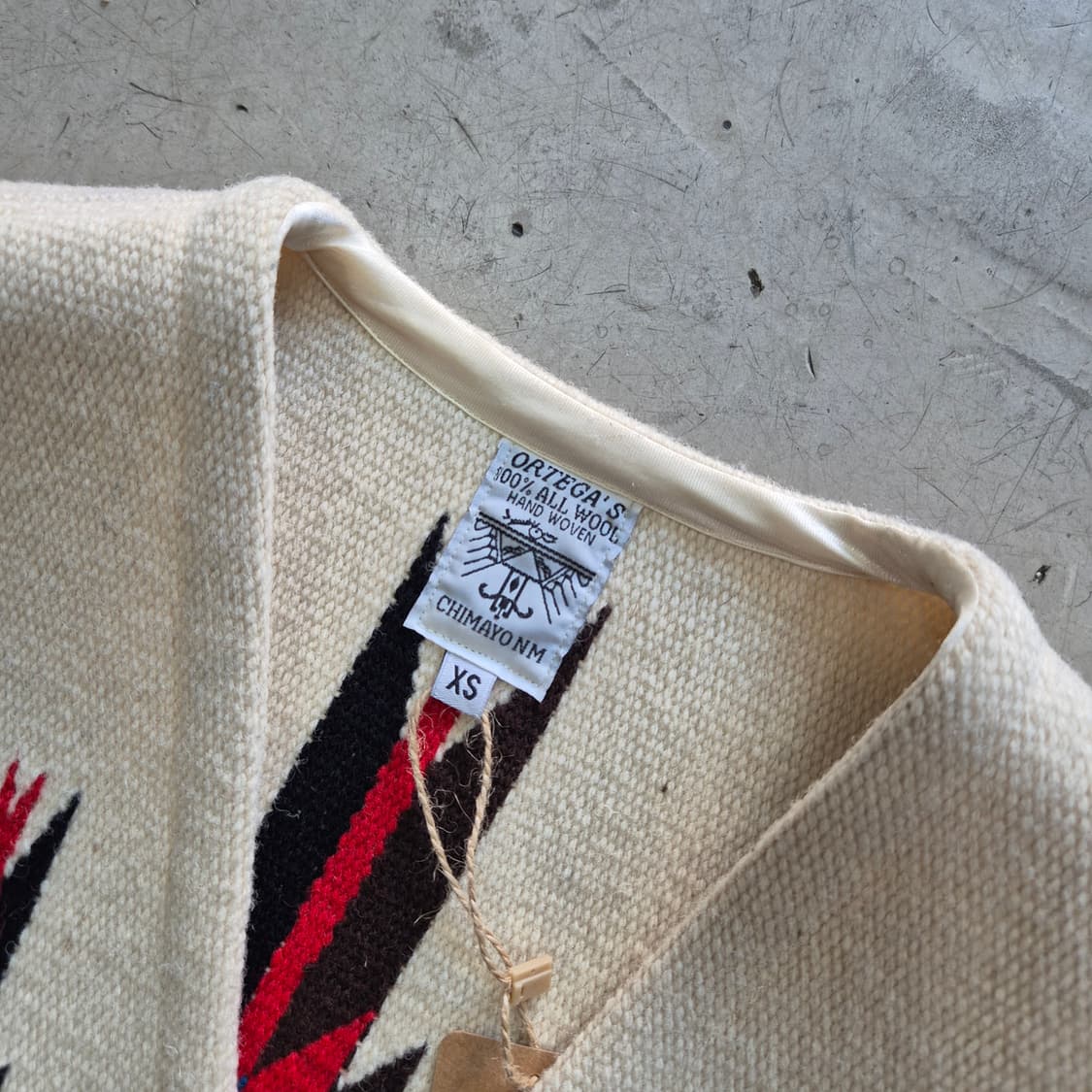 오르테가 핸드 우븐 울 네이티브 아메리칸 웨스턴 치마요 베스트 조끼 상품이미지2