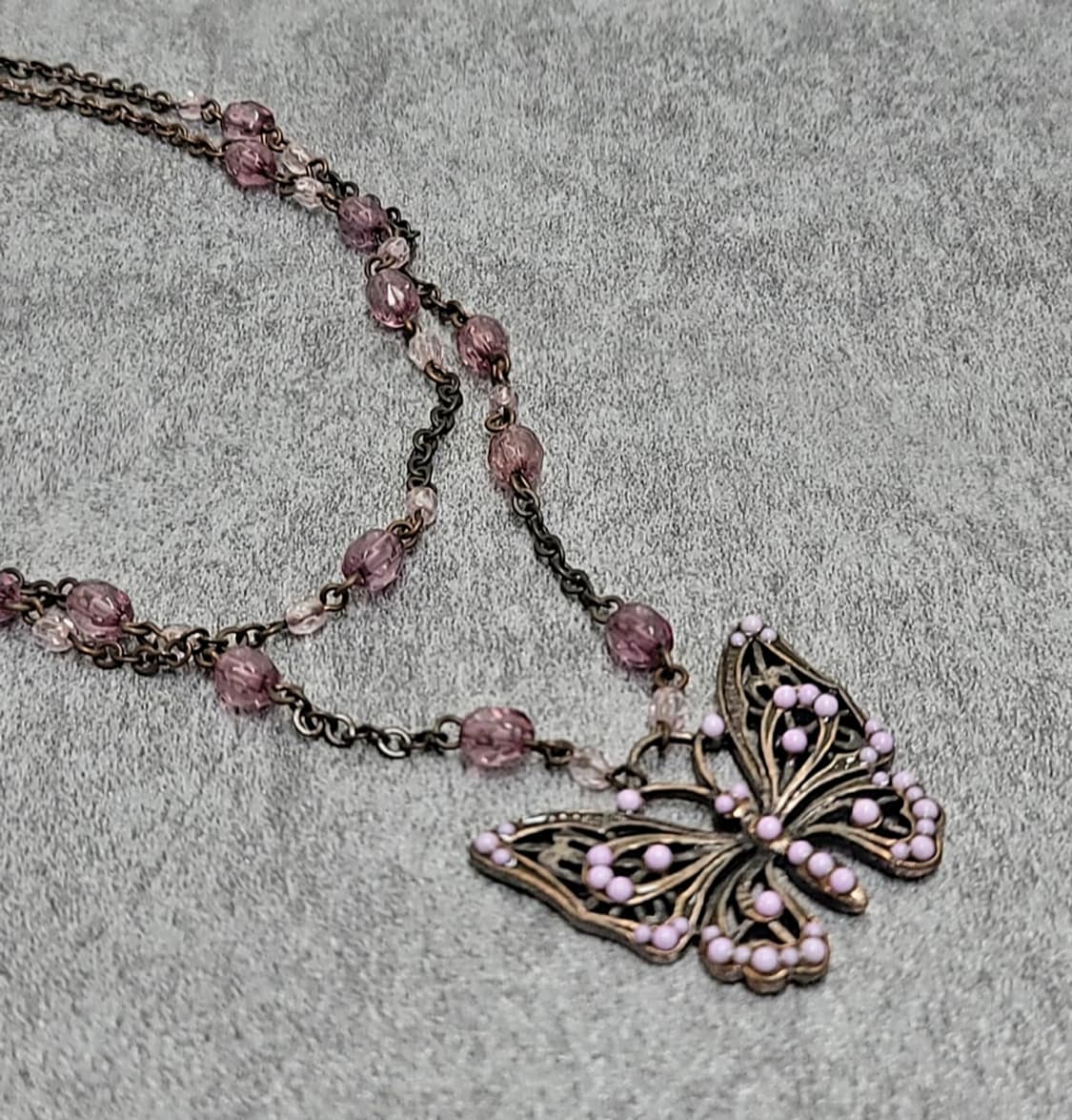 vintage butterfly necklace 상품이미지1