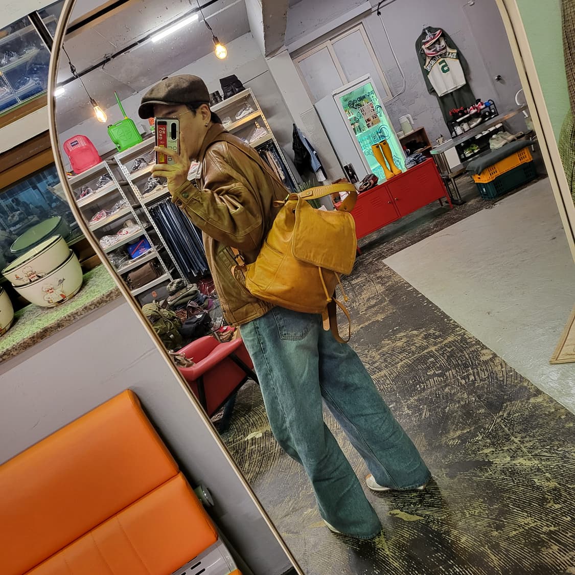 몽삭 레더 백팩 상품이미지10