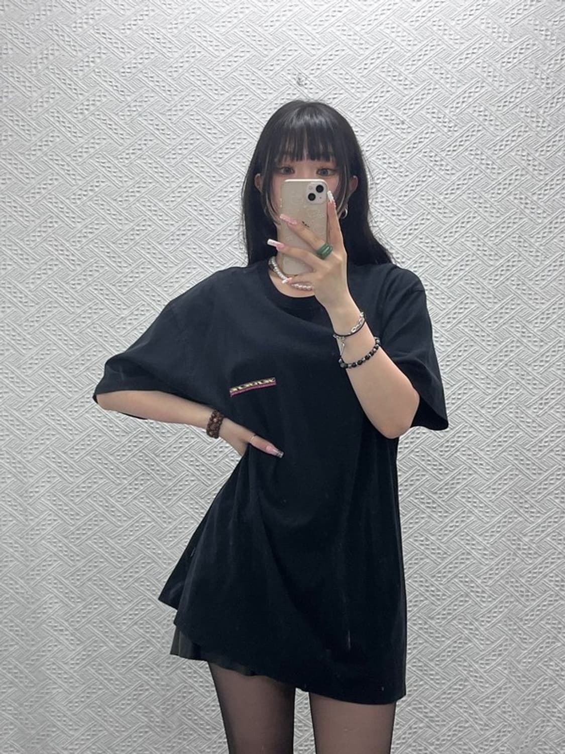 예스아이씨 빈티지 캐주얼 스몰로고 오버핏 반팔티 XL C12184 상품이미지2