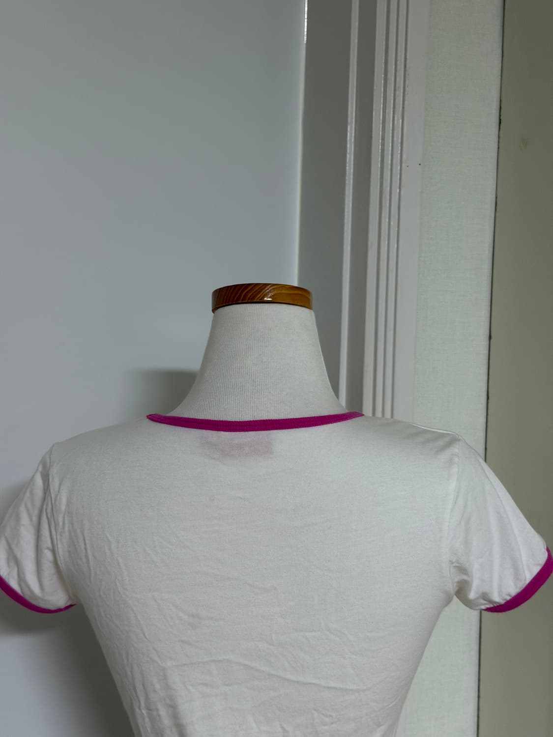 푸마 핑크 화이트 빅로고 링거티 반팔  상품이미지4