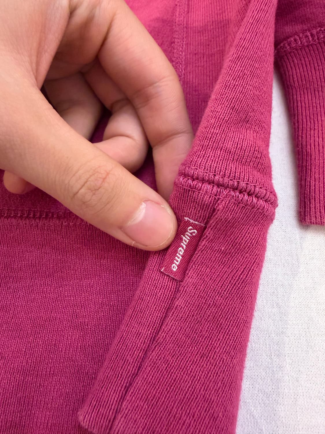 17ss 슈프림 글리터 아크 후드티 와인 버건디 상품이미지3