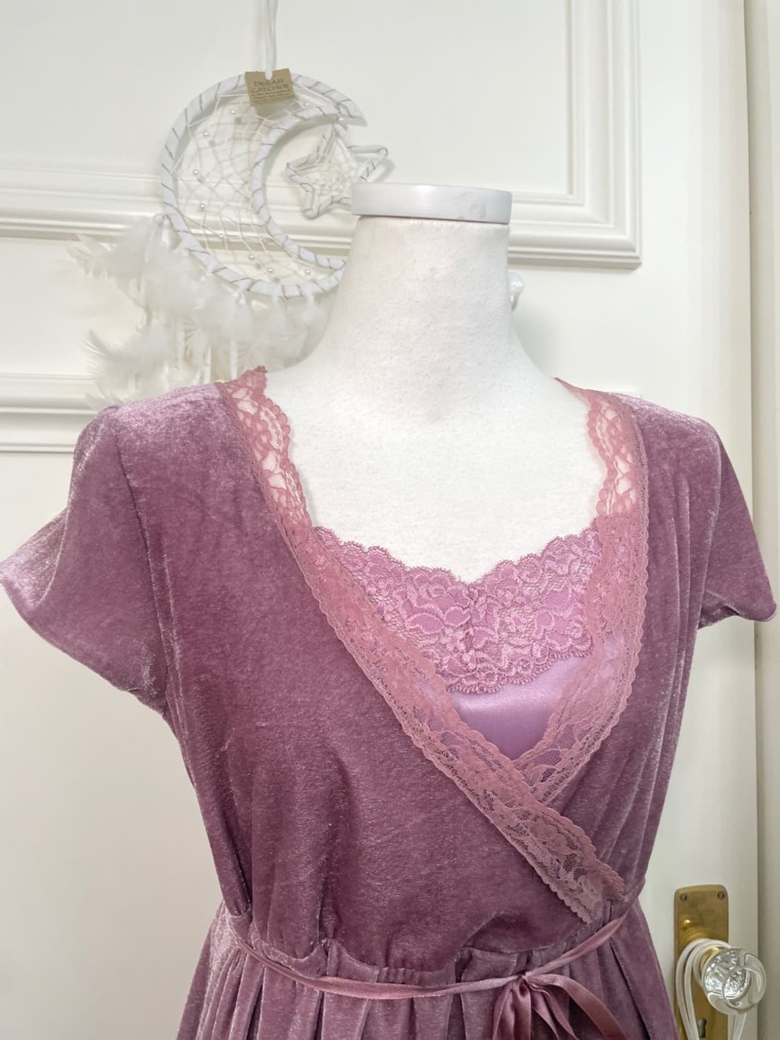 pink lavender lace wrap style bow opc 상품이미지5