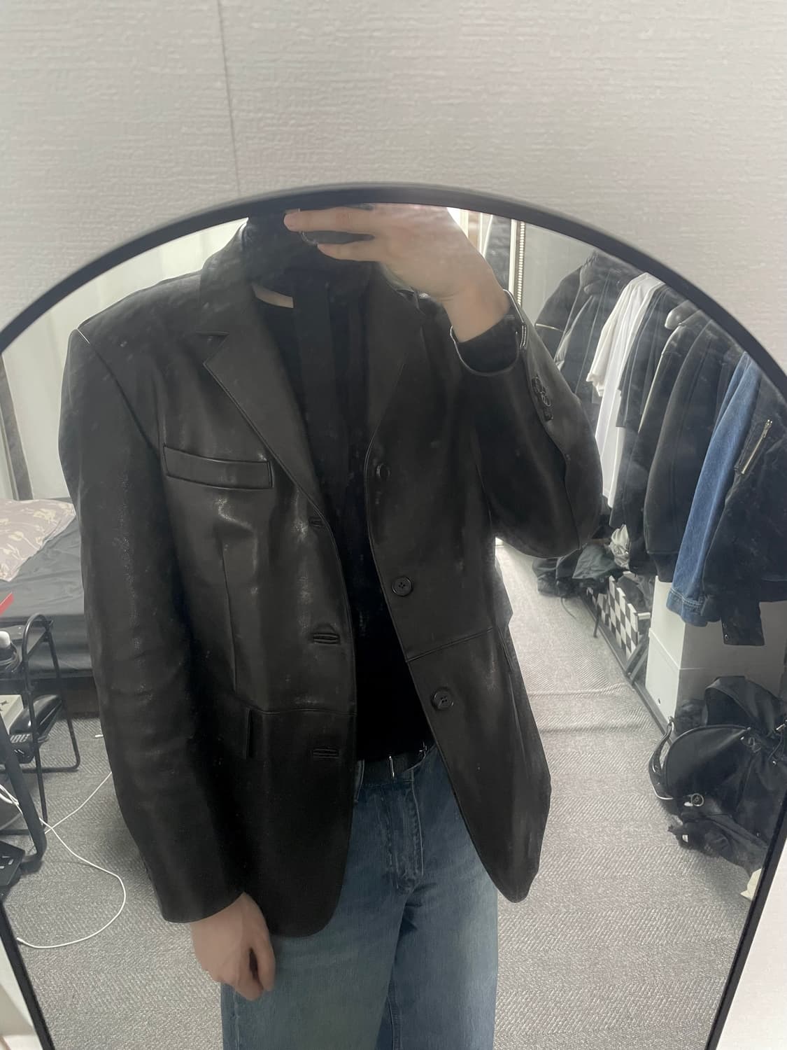 토니웩 베지터블 램 레더 블레이저 상품이미지4