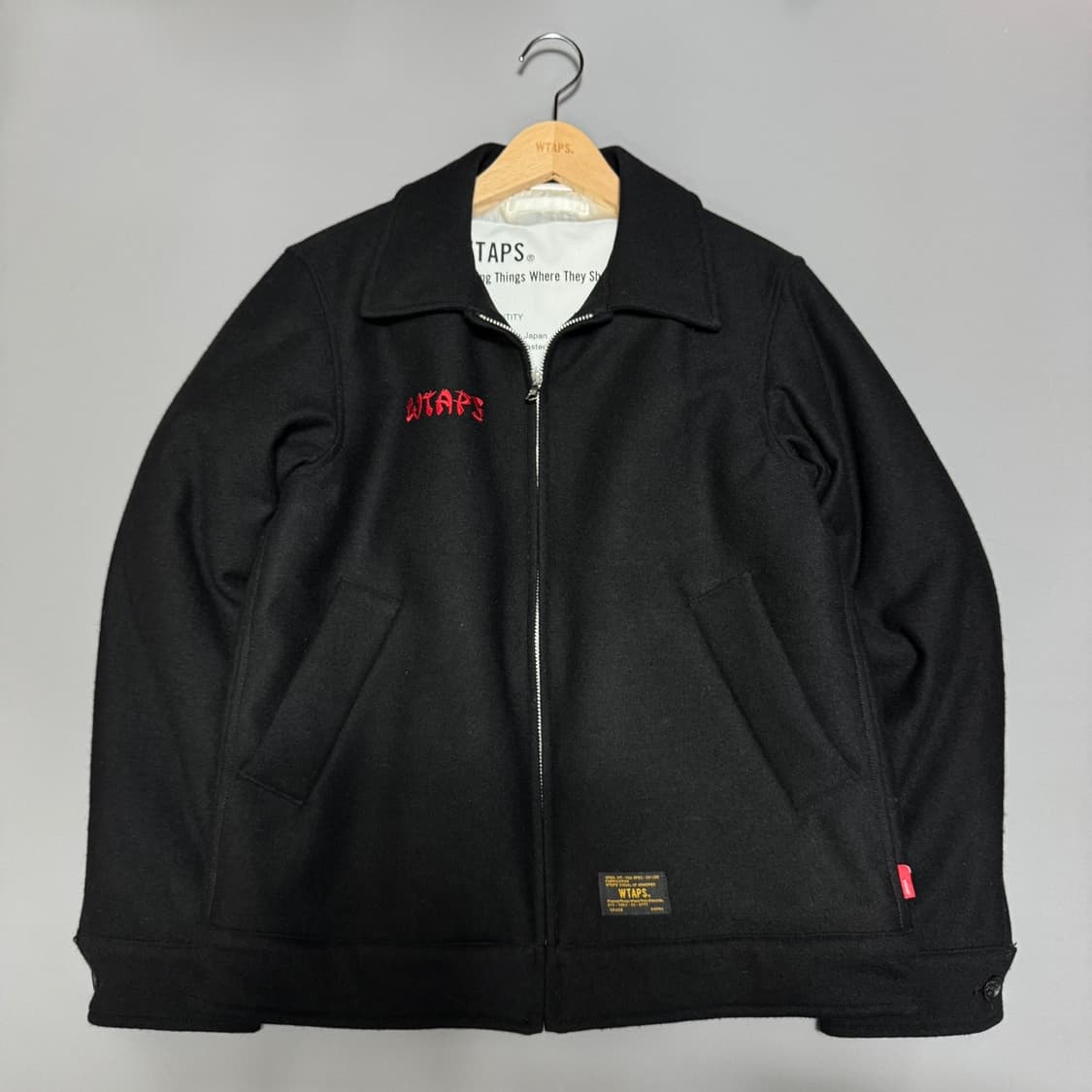 더블탭스(WTAPS) 16fw 블랙컬러 양면 자수로고 울 혼방 투어 자켓 상품이미지10