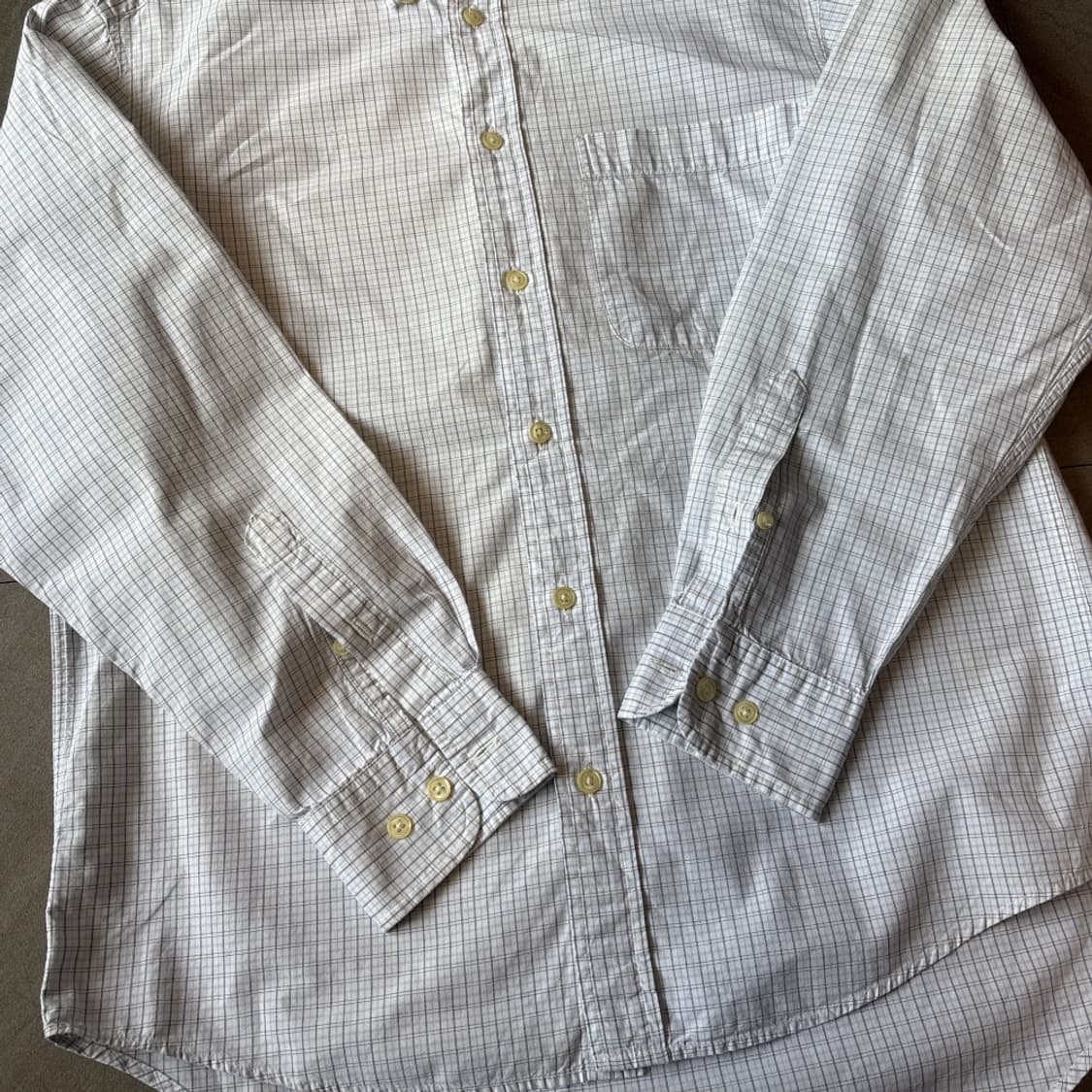 갭 화이트 체크 긴팔 셔츠  상품이미지7