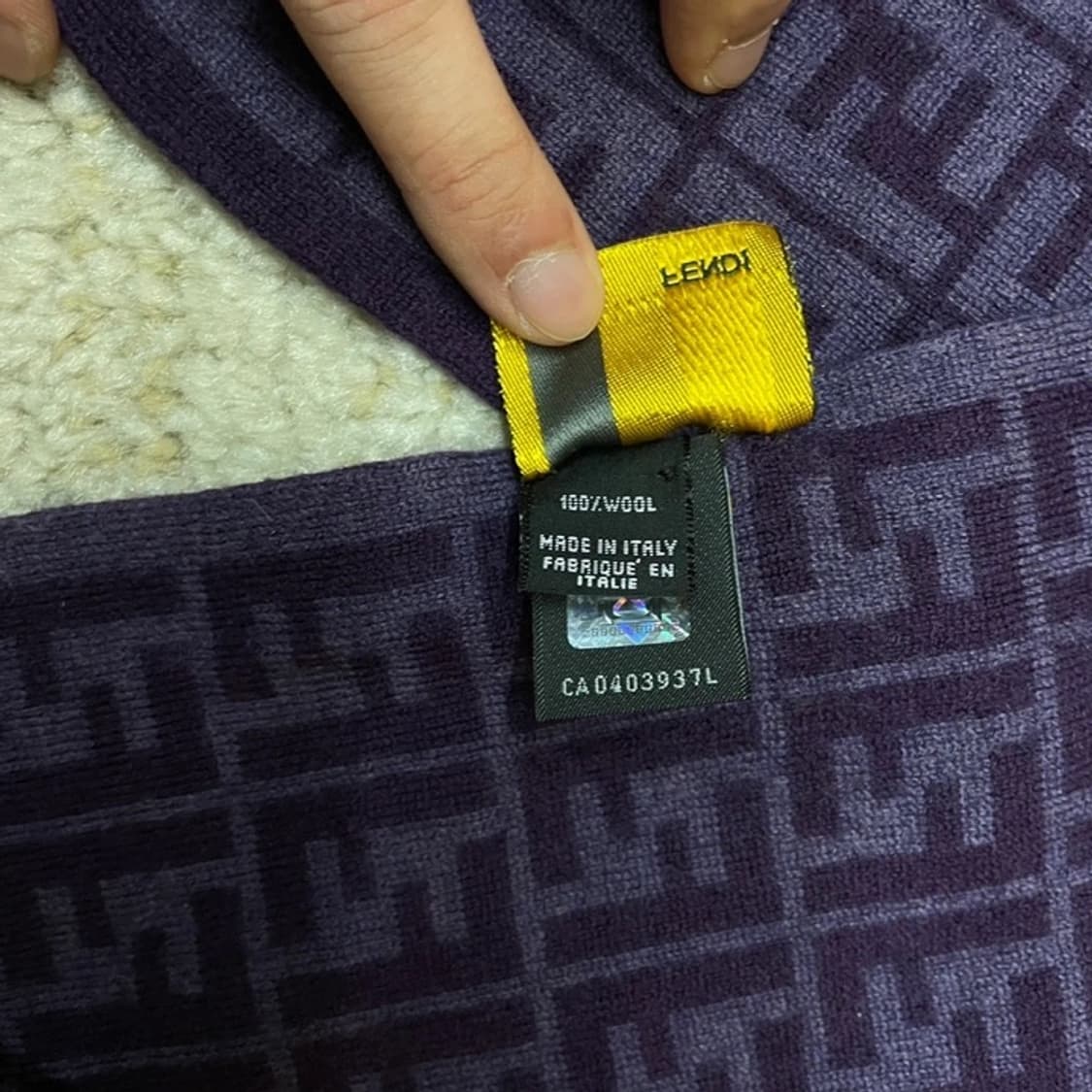 Fendi 펜디 자카드 FF 로고 패턴 스카프 머플러  상품이미지3