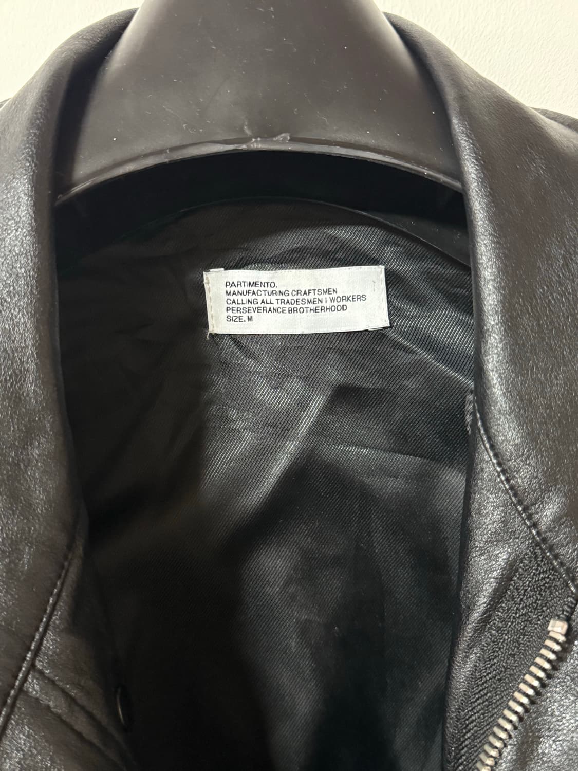 파르티멘토 오버핏 레더 자켓 블랙 M 상품이미지4