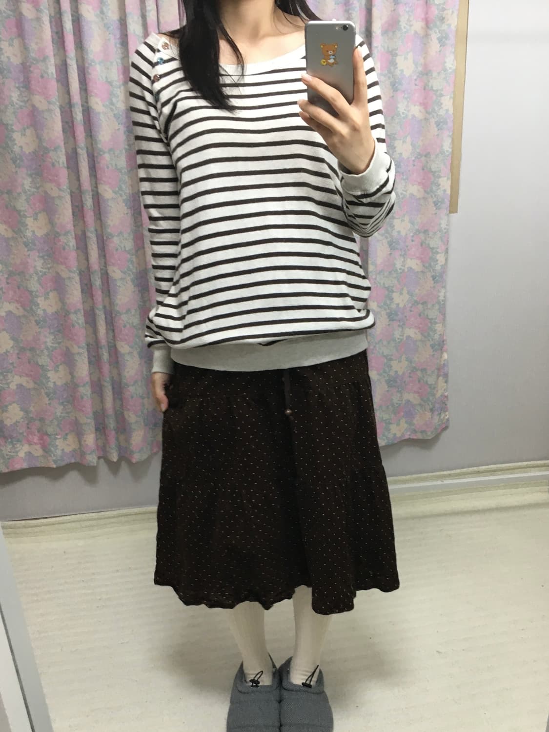 브라운 스트라이프 티셔츠 상품이미지3