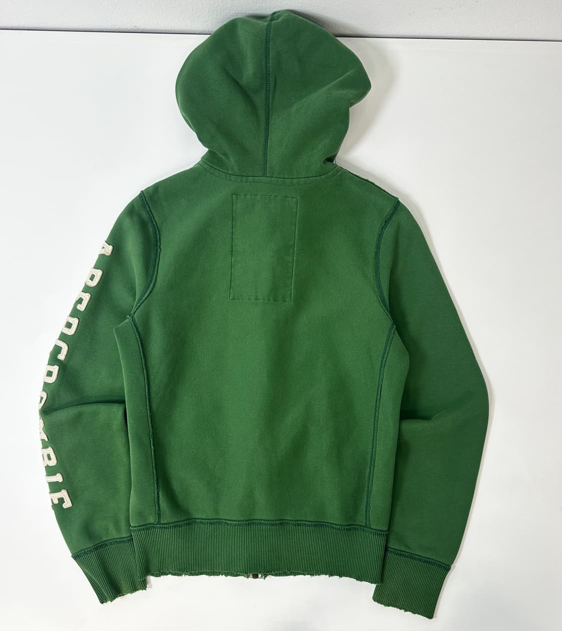 아베크롬비 데미지 말차컬러 스펠로고 후드집업 상품이미지4