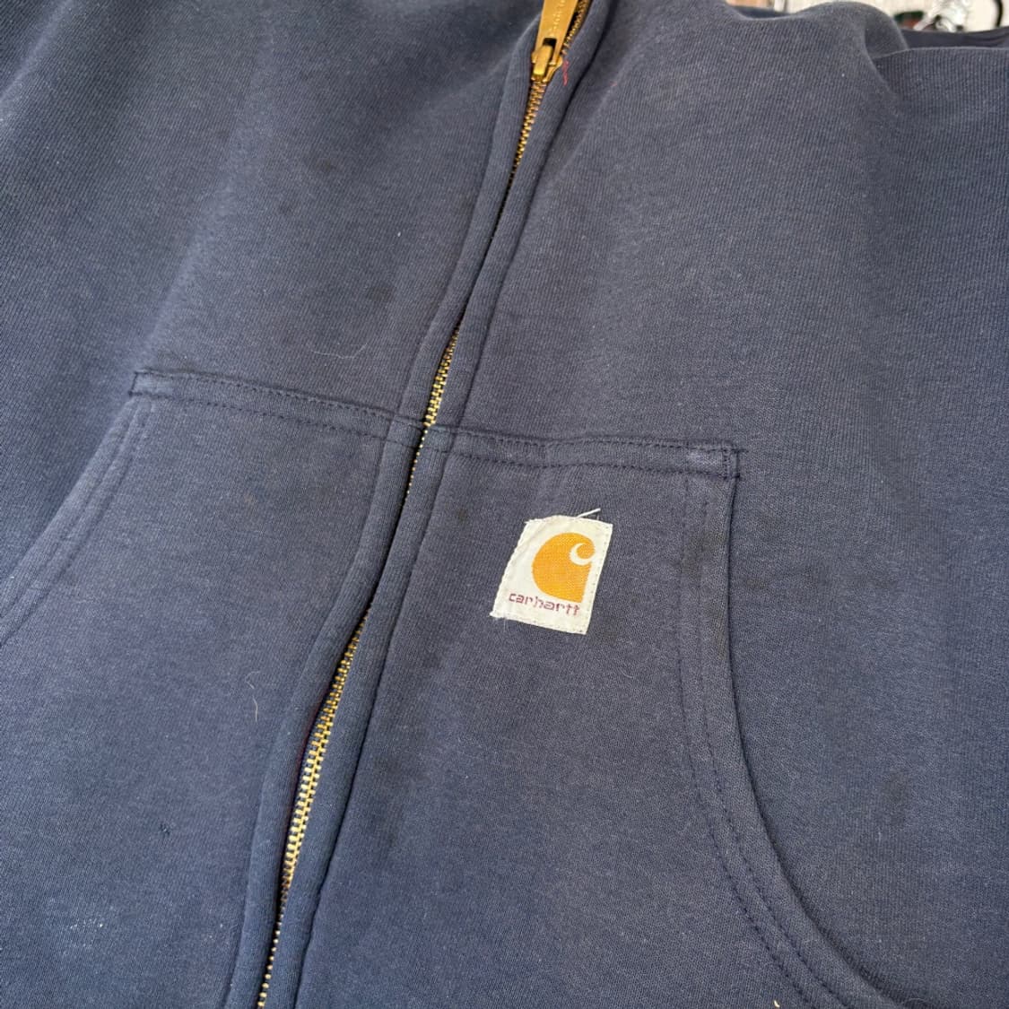 칼하트 정품 써멀 페이딩 네이비 후드 집업 상품이미지9