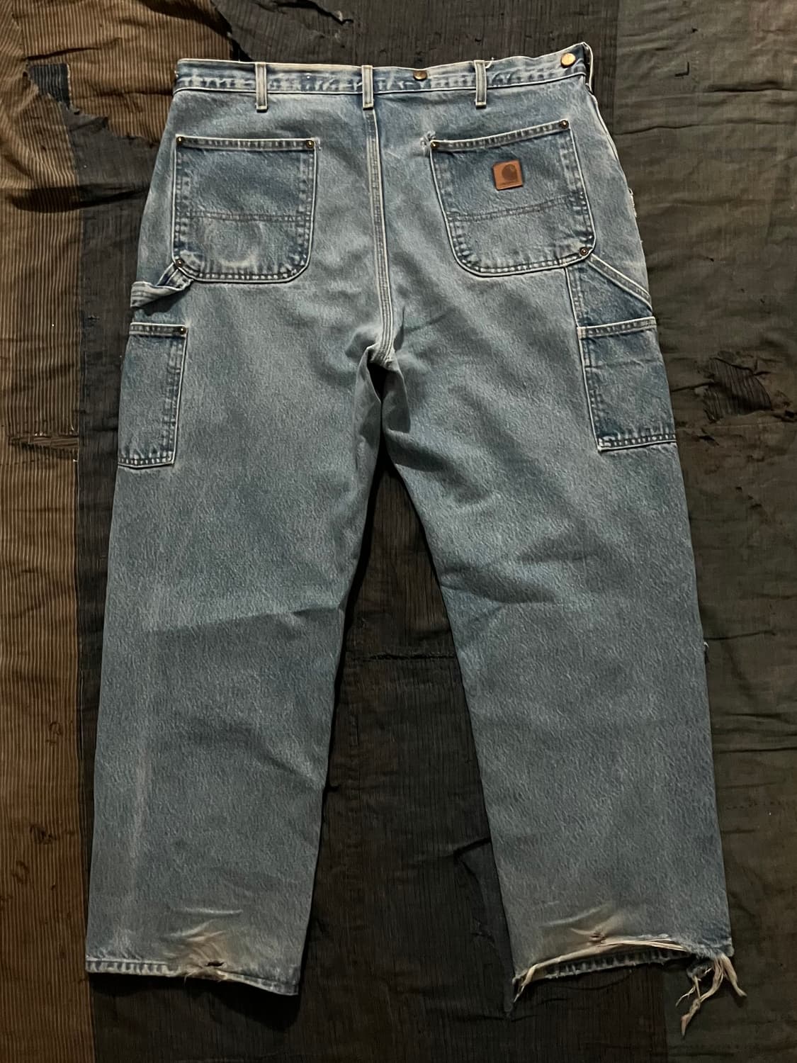 00s 빈티지 칼하트 B73 DST 더블니 디스트레스드 데님 팬츠 상품이미지5