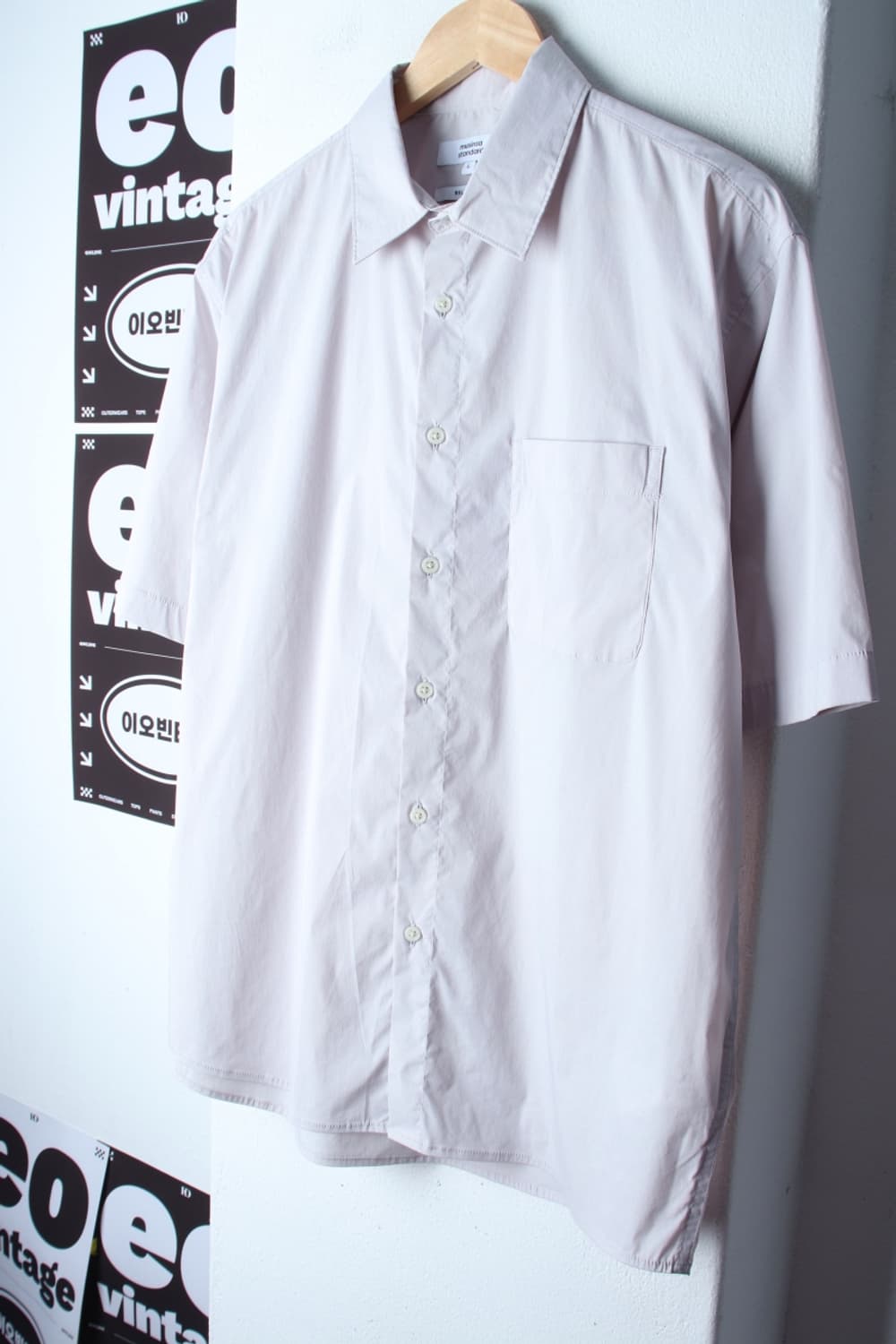 (L-XL) 무신사 스탠다드 반팔 카라 티셔츠 셔츠 남방-H3H33793 상품이미지1