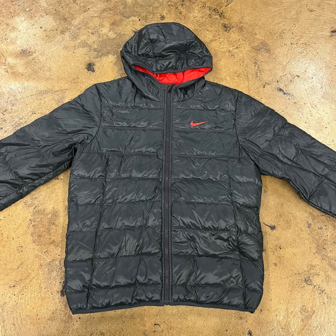 [정품/L] 나이키 블랙 패딩 점퍼 후드 b18 상품이미지3