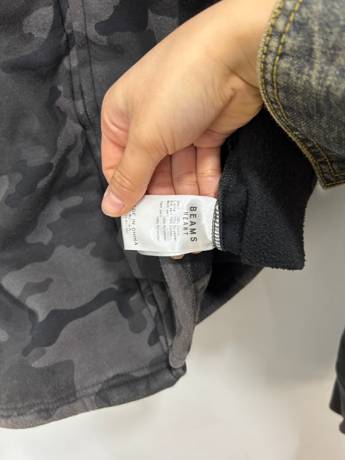 Beams Heart 카모 후드집업 자켓 상품이미지8