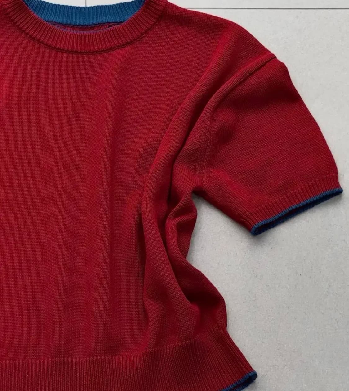 웨이비니스 라운드넥 하프 니트 25ss 상품이미지1