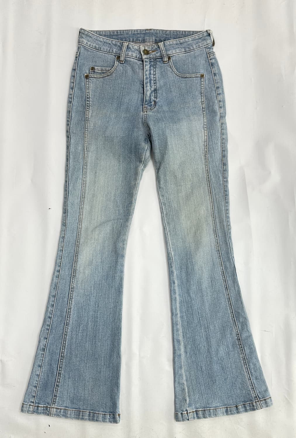 ⭐️재팬 빈티지 y2k 연청 워싱 부츠컷 팬츠 빈티지⭐ 데님 데코라 상품이미지2