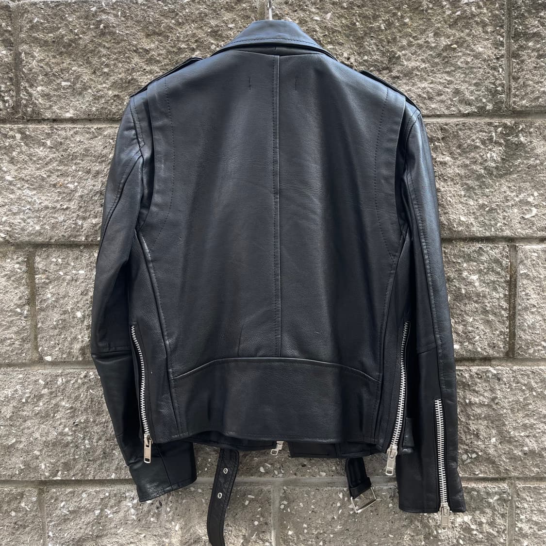 [S] Wings Of Liberty 크롭핏 레더 자켓 상품이미지2