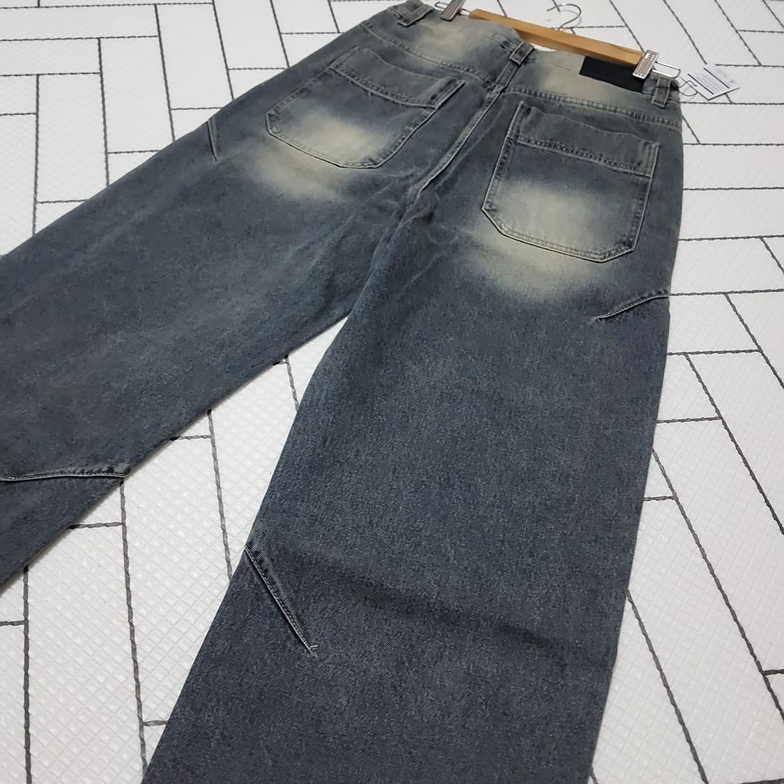 도프제이슨 와이드핏 빈티지 데님 팬츠 청바지 L  33 34 상품이미지6