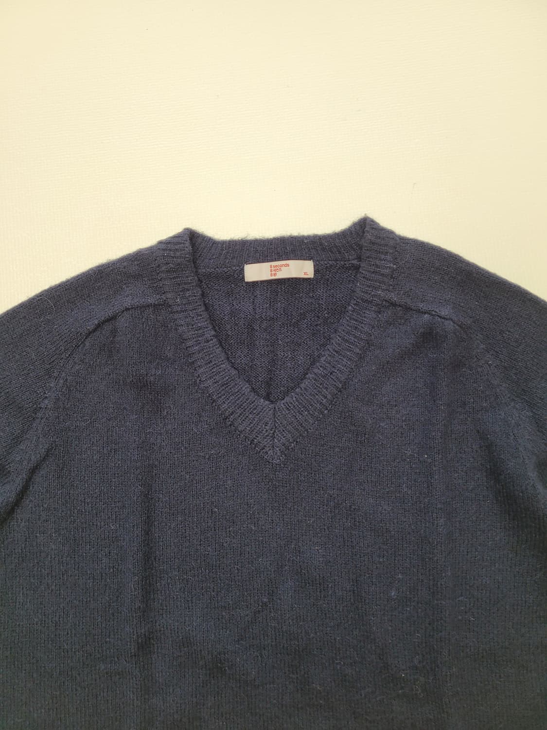 에잇세컨즈 8 seconds V넥 니트 오버핏 105 네이비 상품이미지4