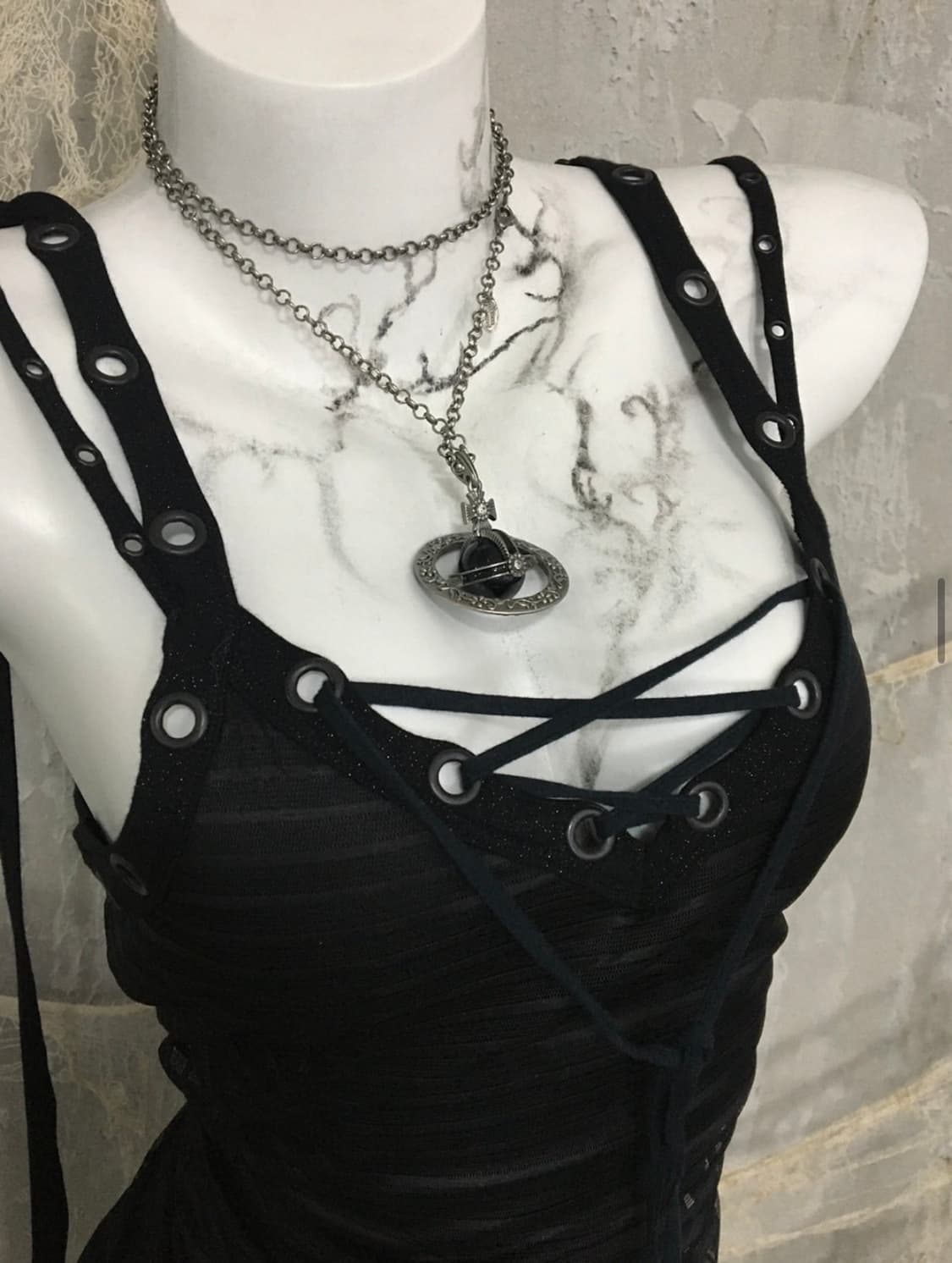 Salvage Mesh Detail Onepiece 상품이미지2