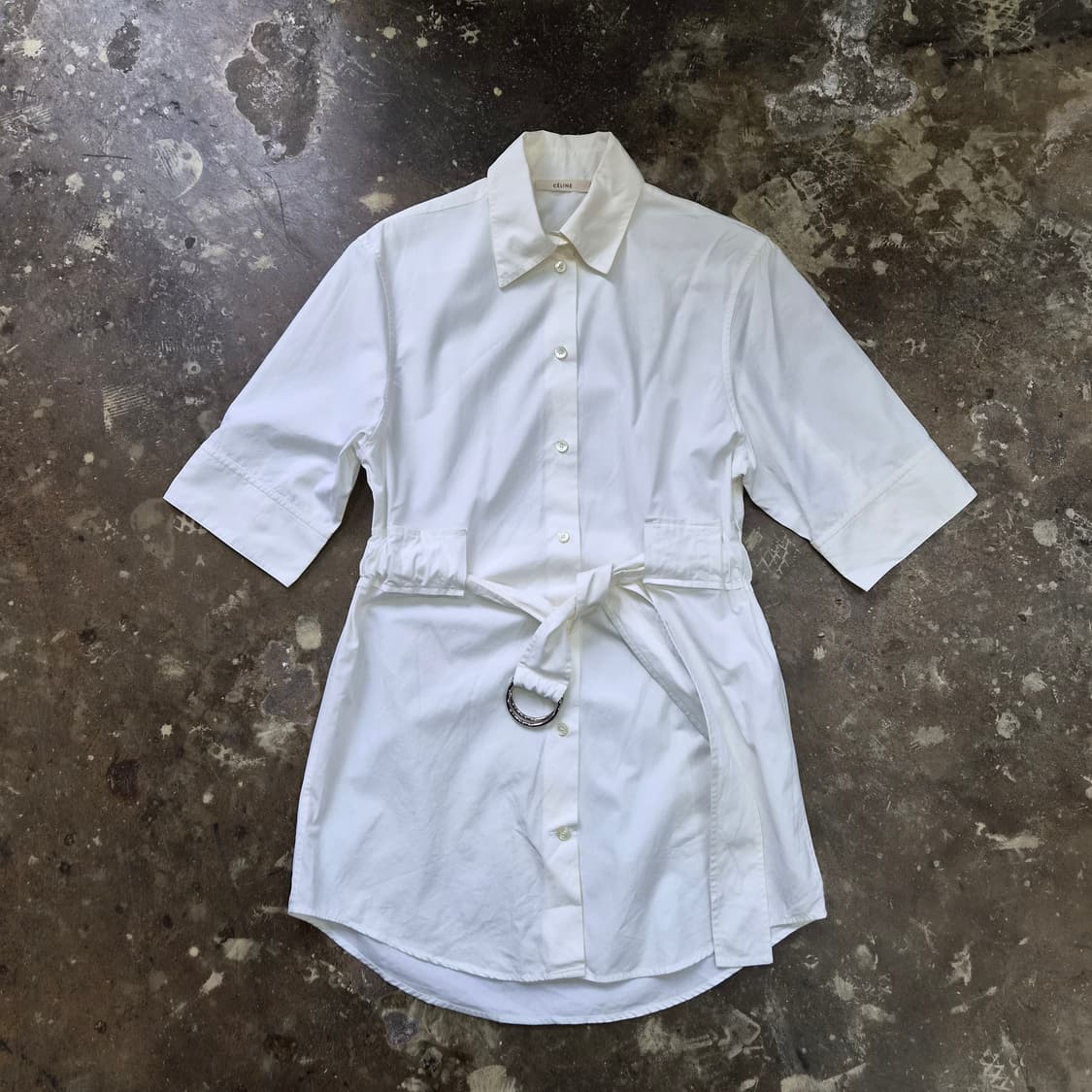 36) 셀린느 화이트 벨티드 자켓 셀린 상품이미지1