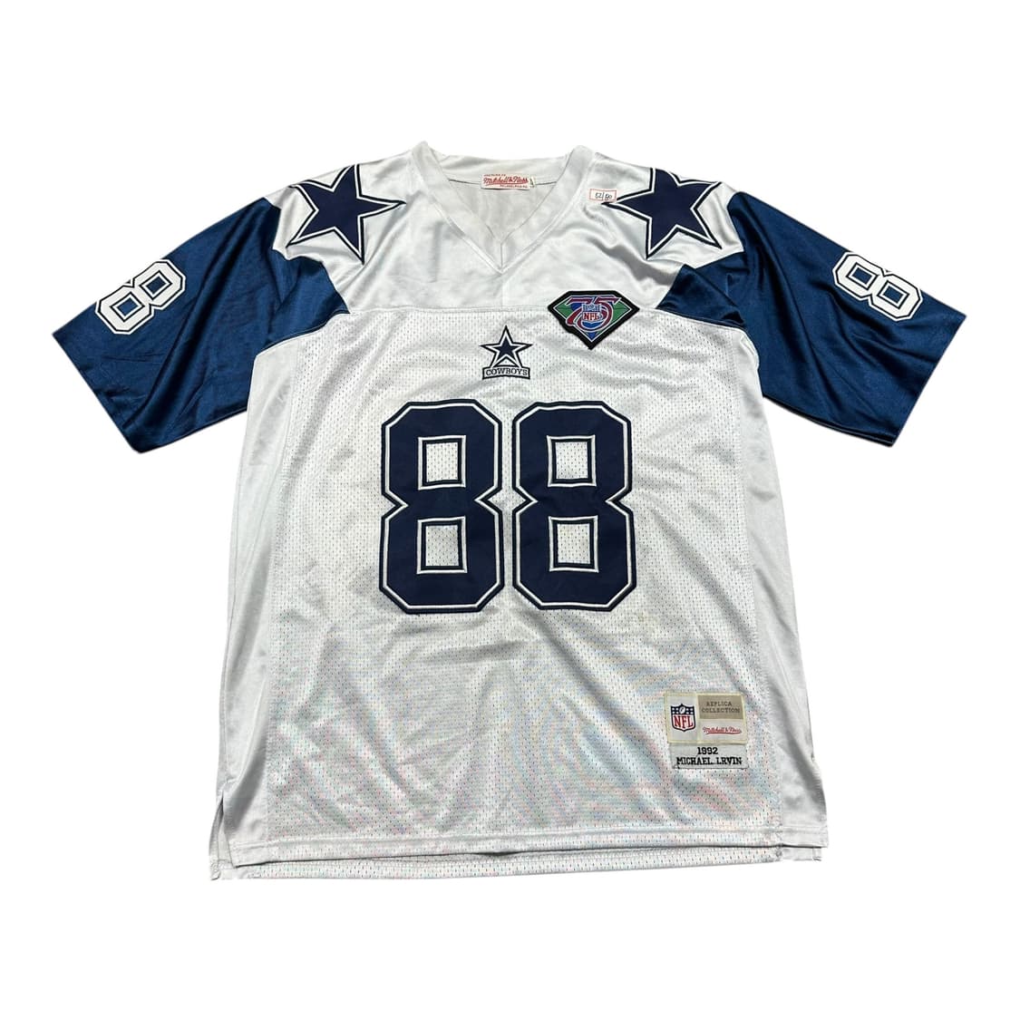 ✨ (바배) NFL 댈러스 카우보이 미첼앤네스 마이클 어빈 반팔 럭비 져 상품이미지1