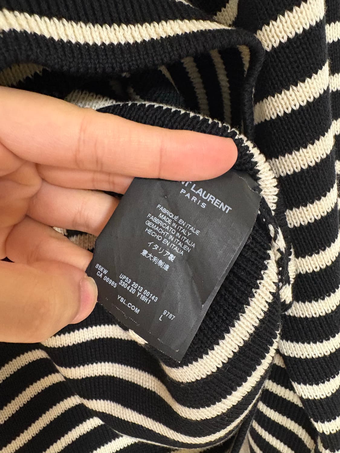 생로랑 13fw 보더 니트 상품이미지4