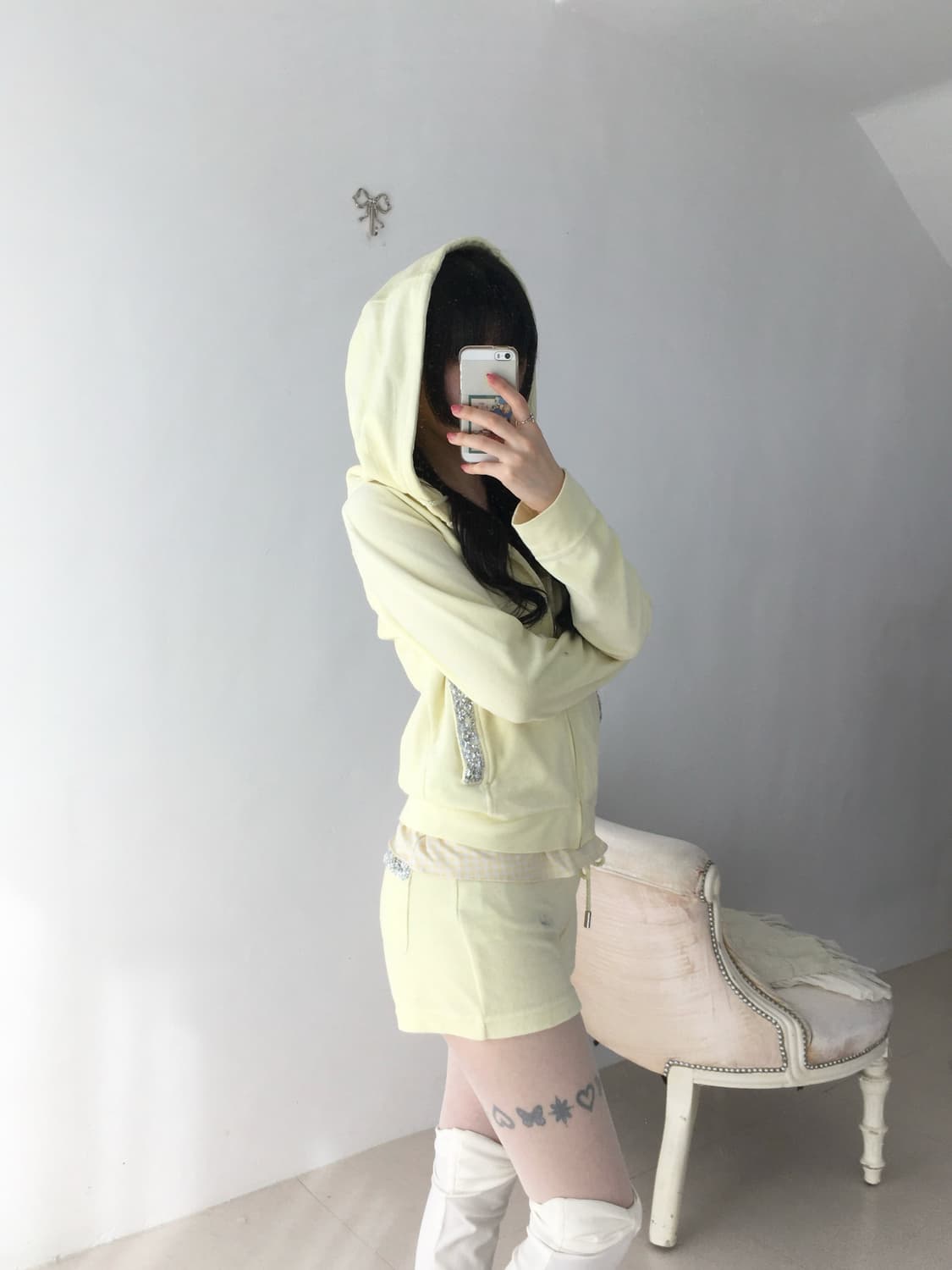 Rady 히메갸루 레몬크림 벨벳 큐빅 셋업 상품이미지3