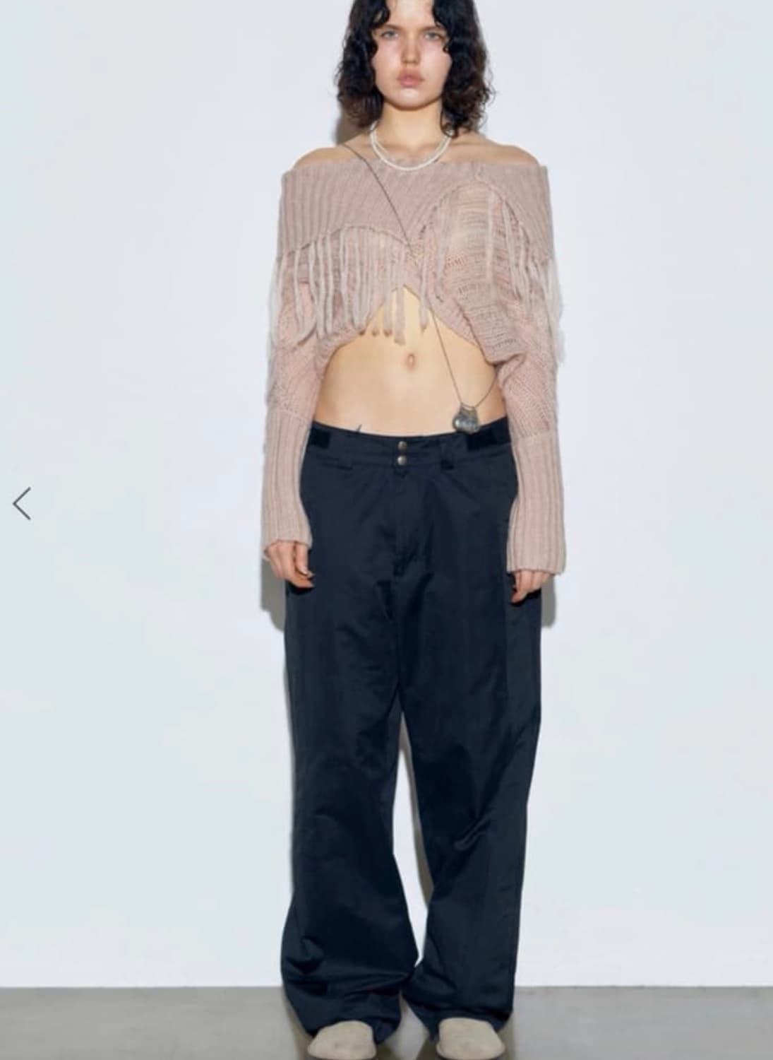 스컬프터 업사이드다운 투웨이 니트 스웨터 살몬 상품이미지3