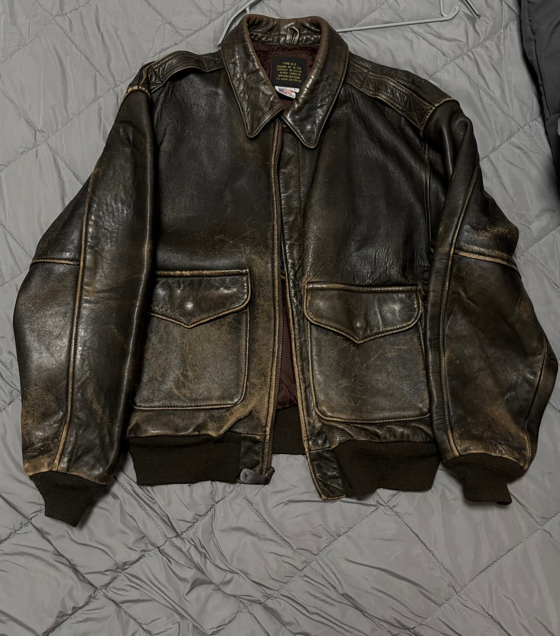 Avirex a2 빈티지 가죽자켓 상품이미지1