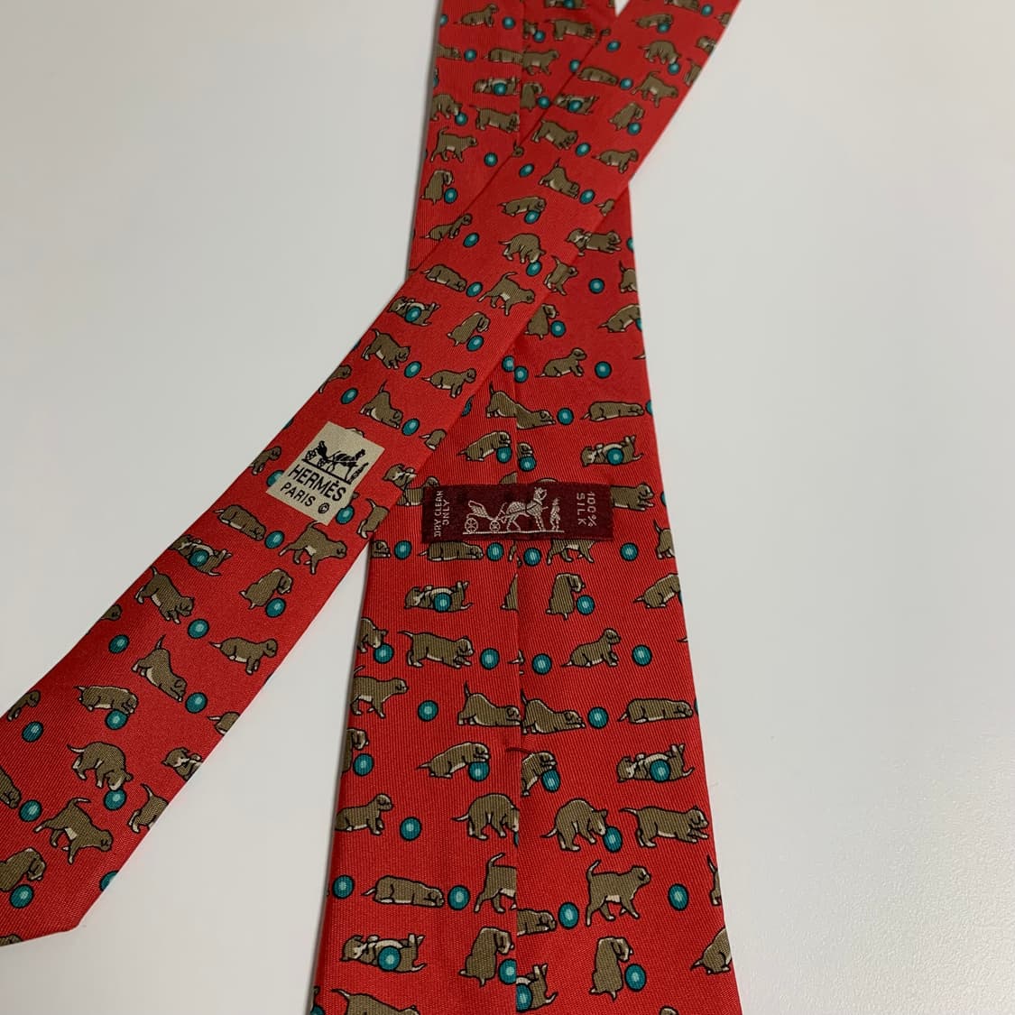 에르메스(HERMES) 프랑스 100실크 명품넥타이 최상급 A+9.2cm 상품이미지5