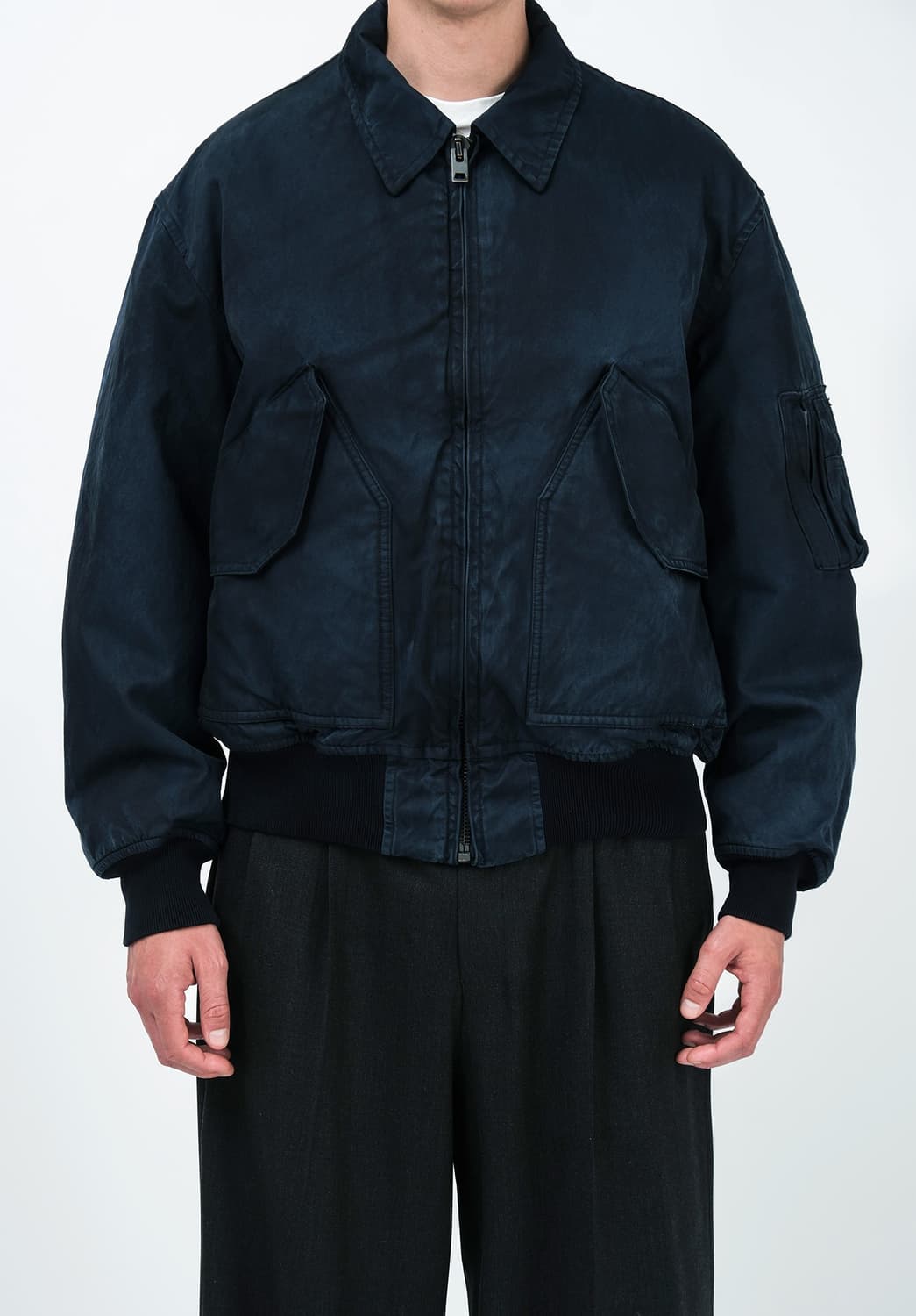 [3] 26ss 아프레쎄 실크 CWU-45 네이비 3사이즈 상품이미지2