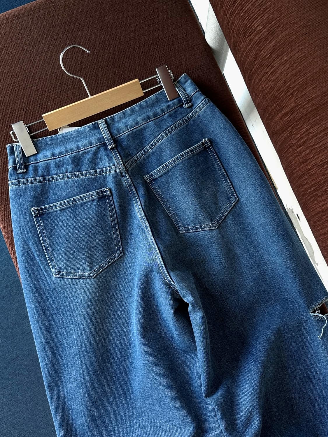 Crush design wide denim pants 상품이미지10