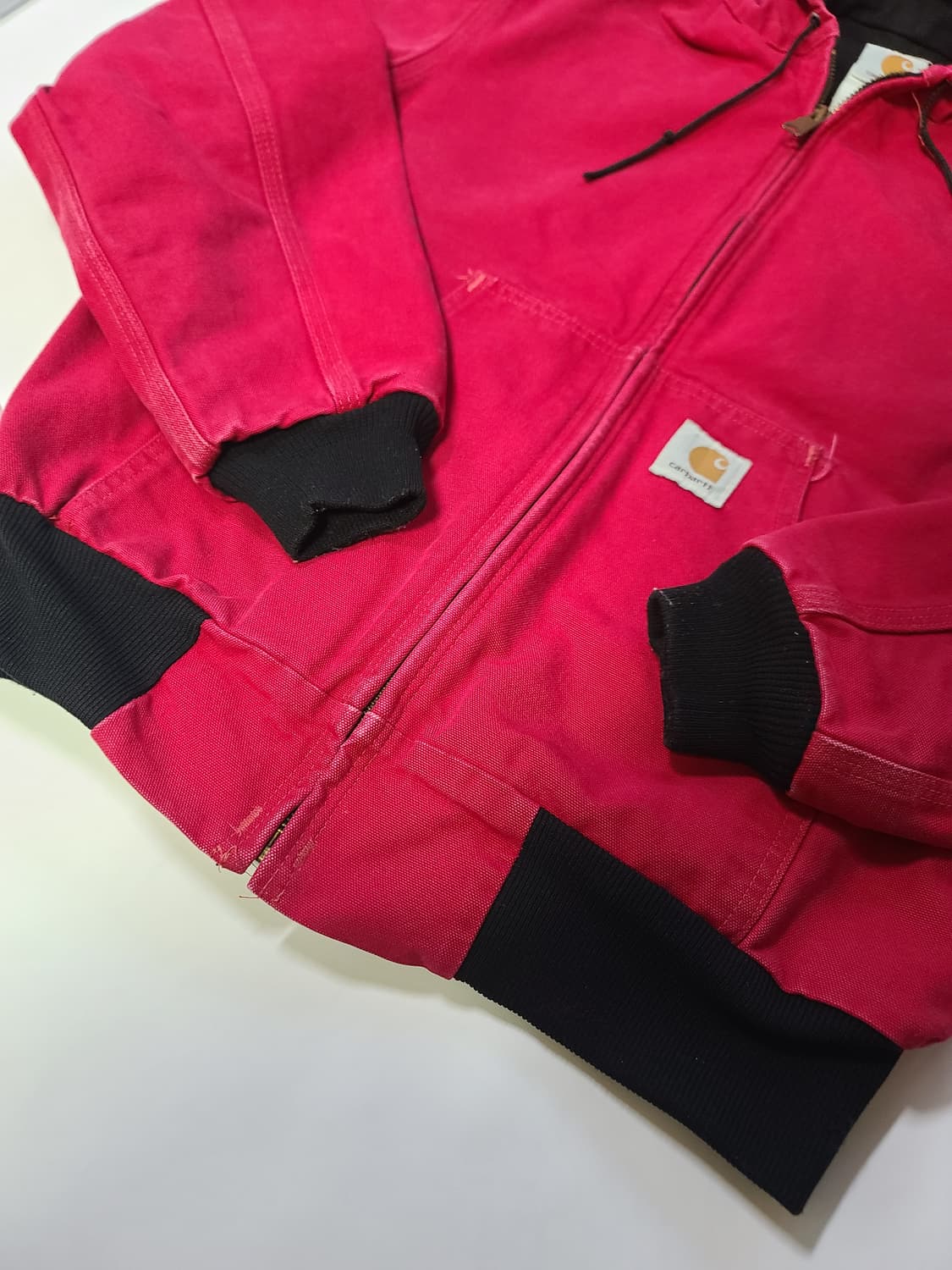 칼하트 레드 덕액티브 디트로이트 후드 자켓(실측M) 상품이미지6