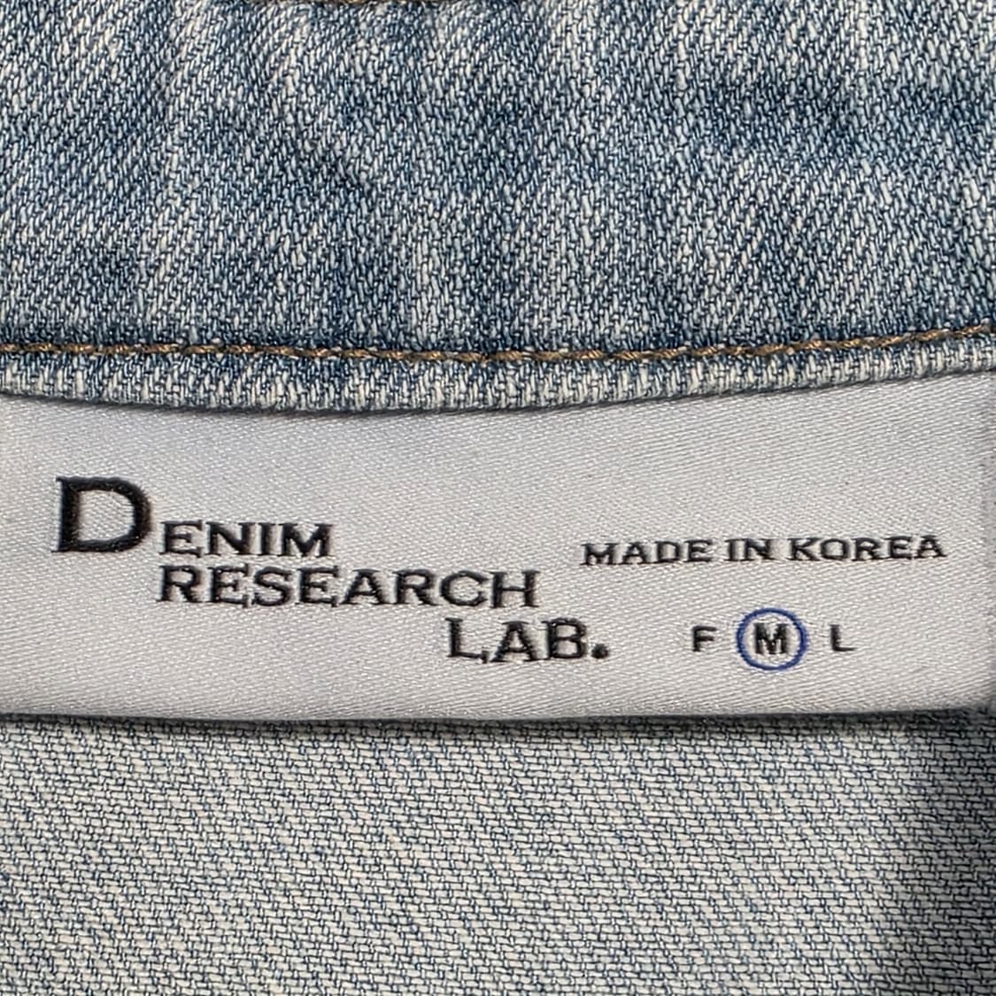 0170 데님리서치랩 빈티지 워싱 데님 반팔 셔츠 (M) 상품이미지7