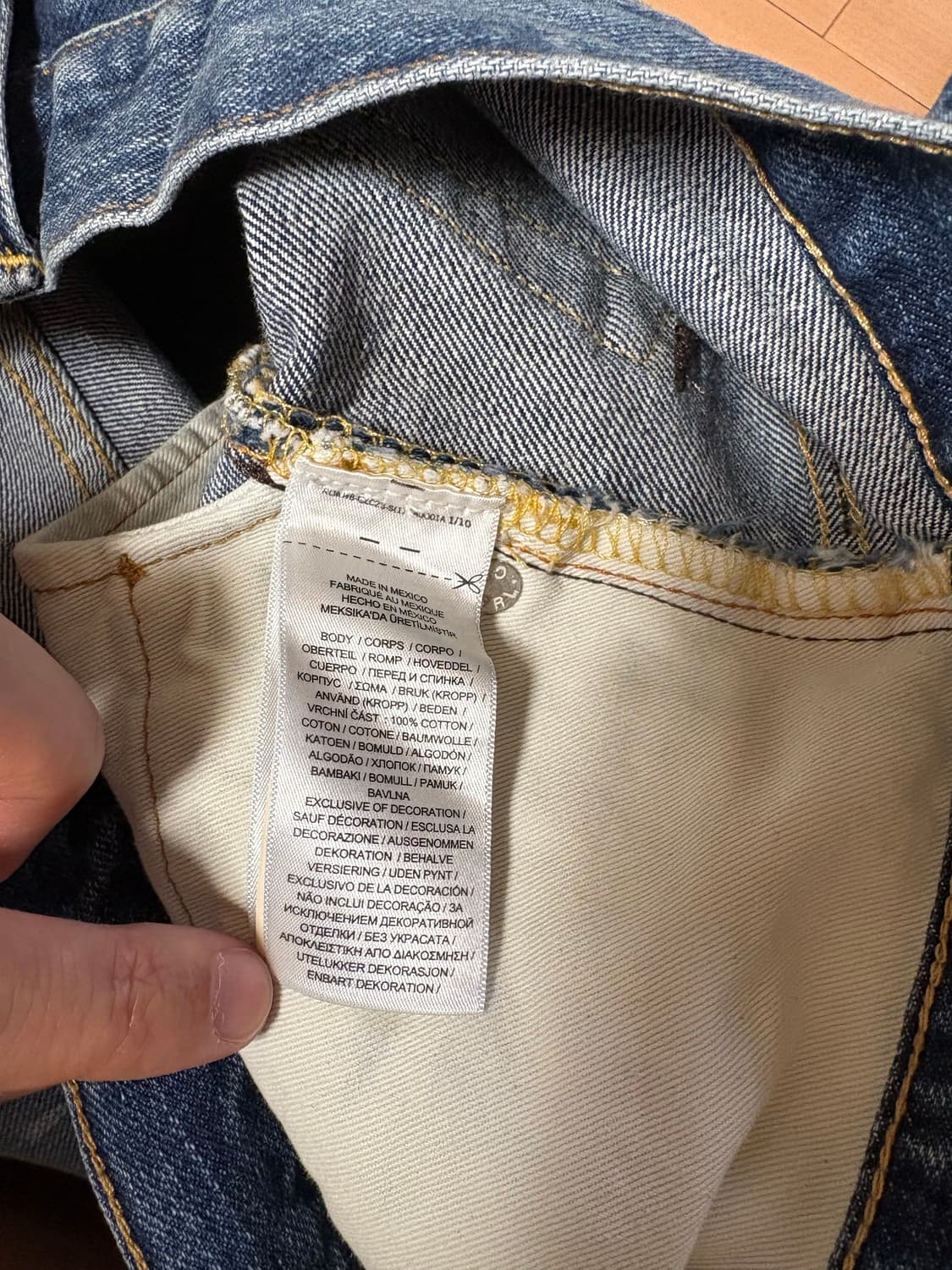 RRL 스트레이트핏 페니모어 디스트레스트 진(29x30) 상품이미지4
