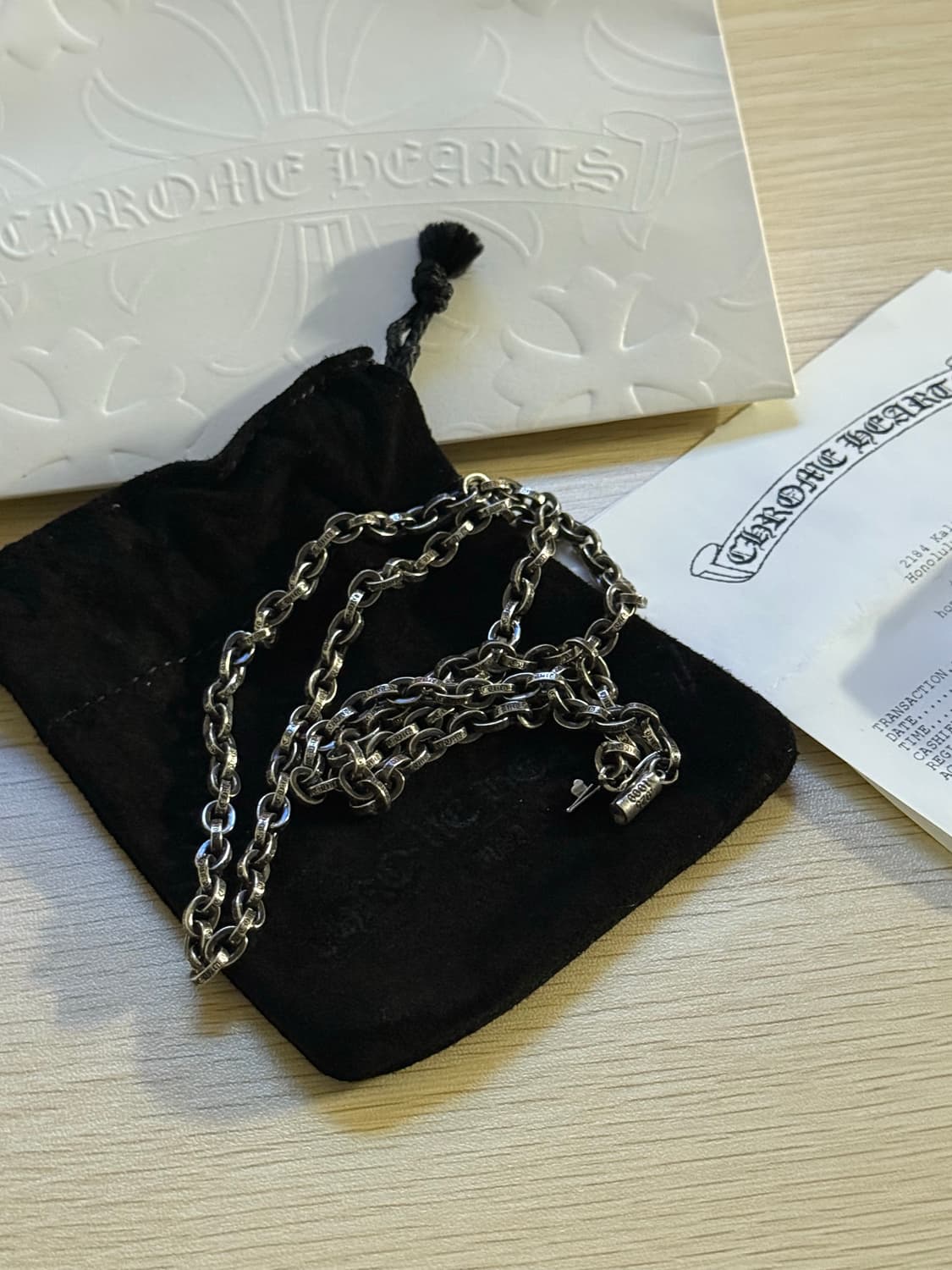 크롬하츠 스몰 페이퍼체인 24 , 미사용 풀구성 판매 상품이미지1