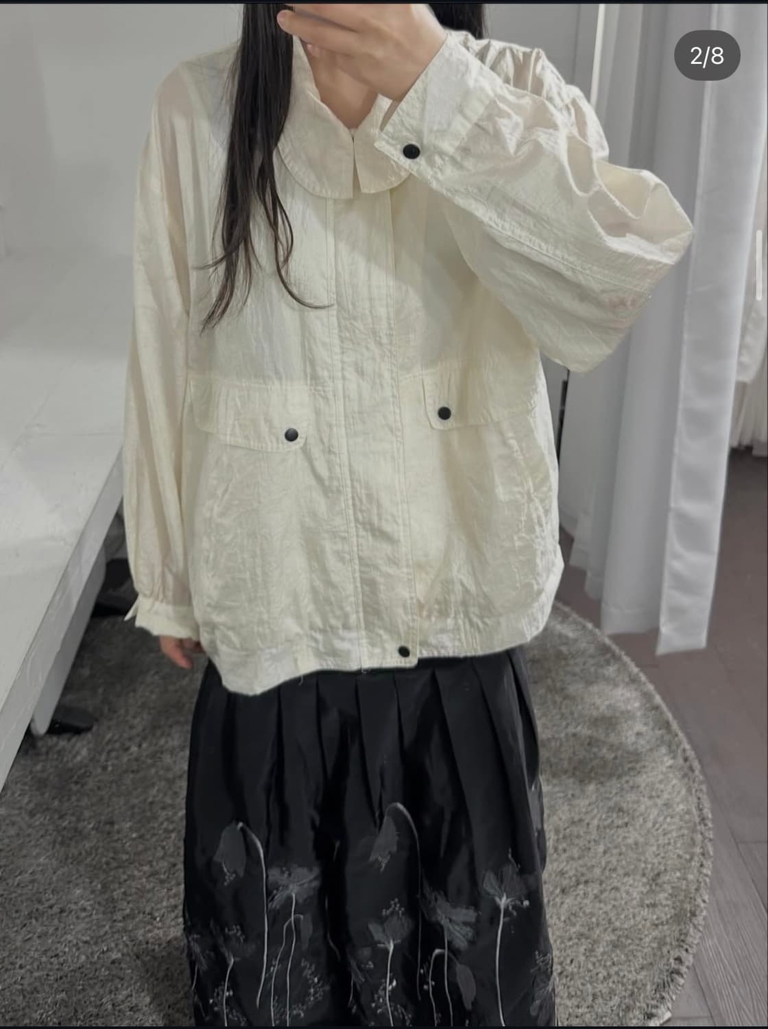 white bomber jacket 상품이미지4
