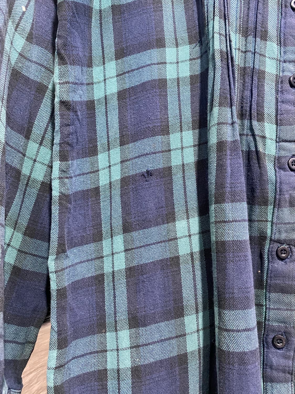 Lee prest 셔링 디테일 체크셔츠 상품이미지5