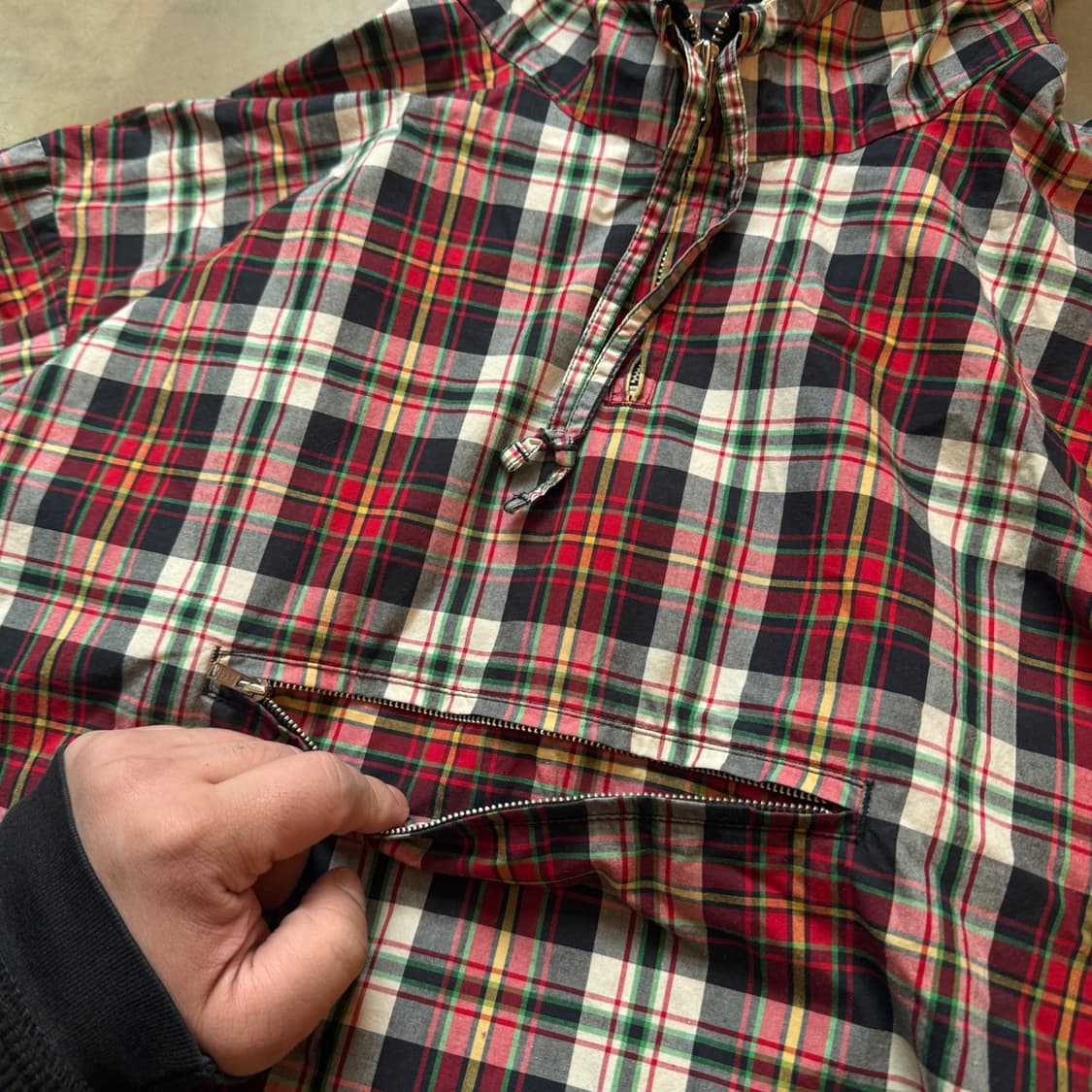 제이크루  체크패턴 후드 아노락 상품이미지4