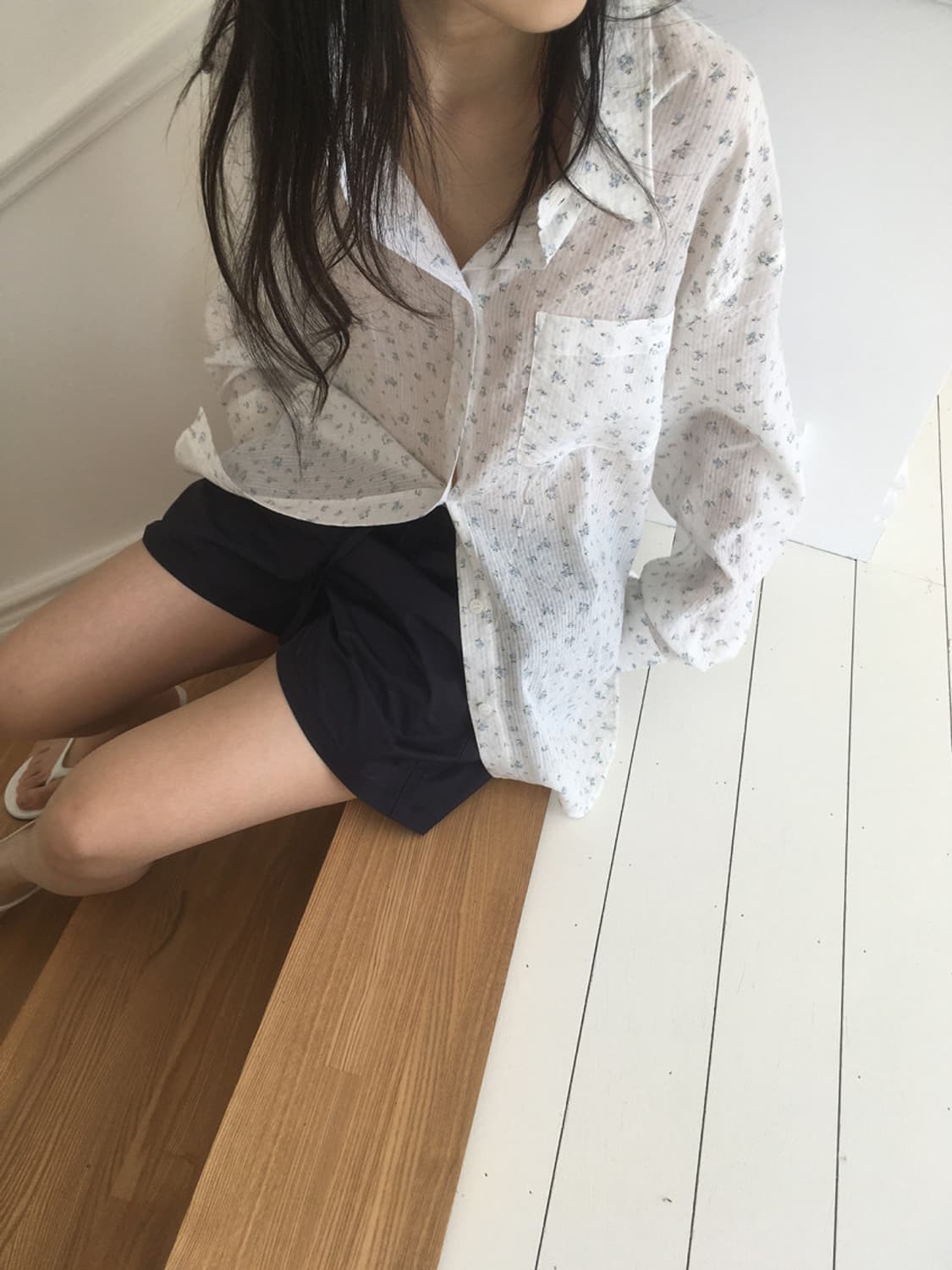 🏷️ 미엔느 블룸 거즈 셔츠 새상품 / 소라 상품이미지2