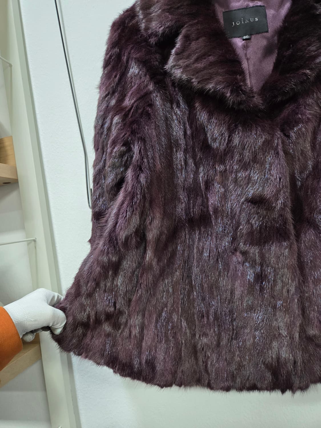 조이너스 밍크퍼 와인컬러 코트 Y2K 숏 스타일 66 상품이미지4