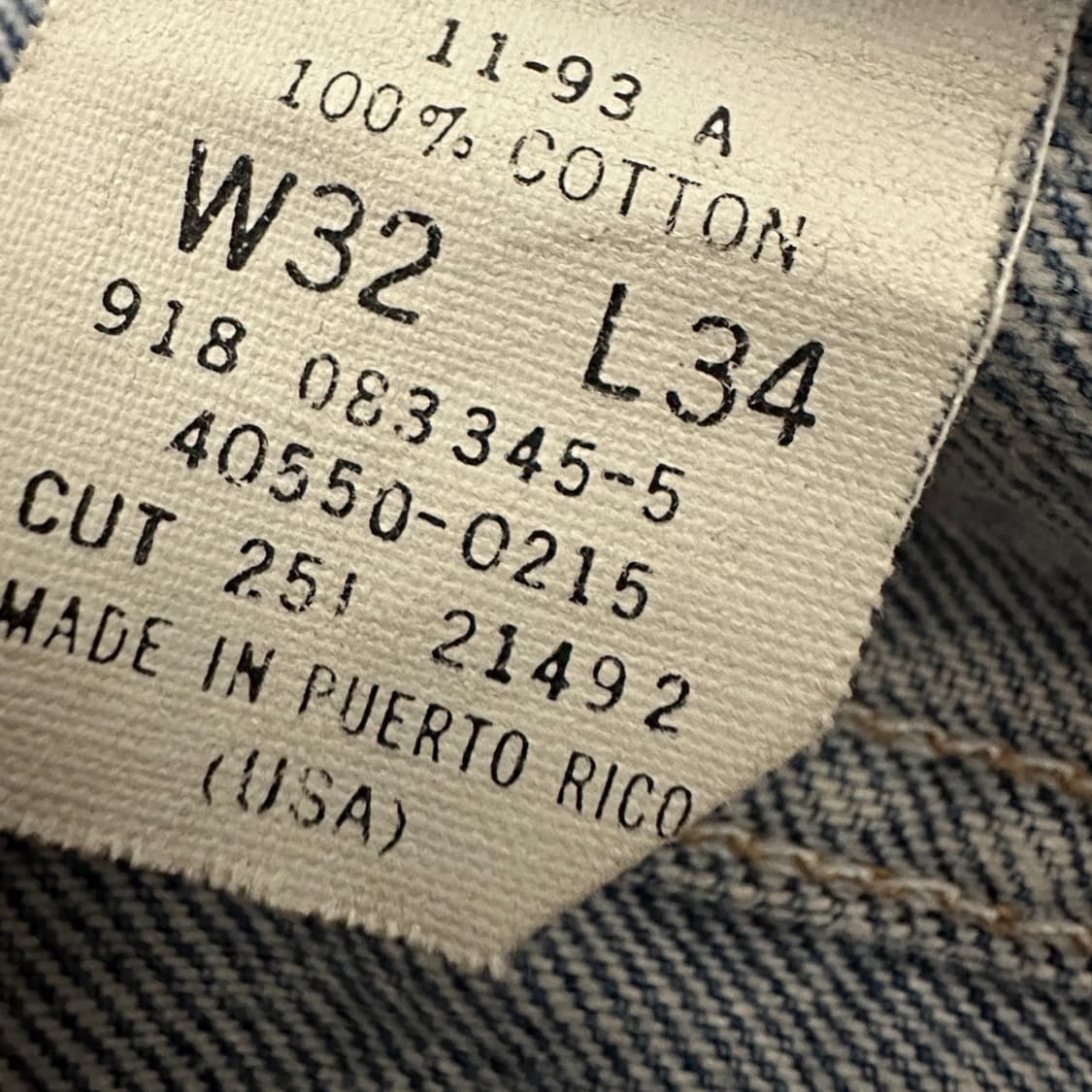 LEVI'S 550 90's usa made orangetab denim 상품이미지4