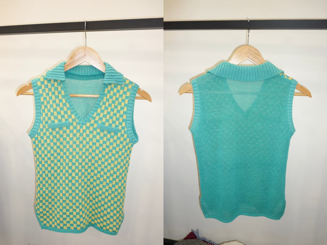 Checker breeze knit vest 상품이미지5