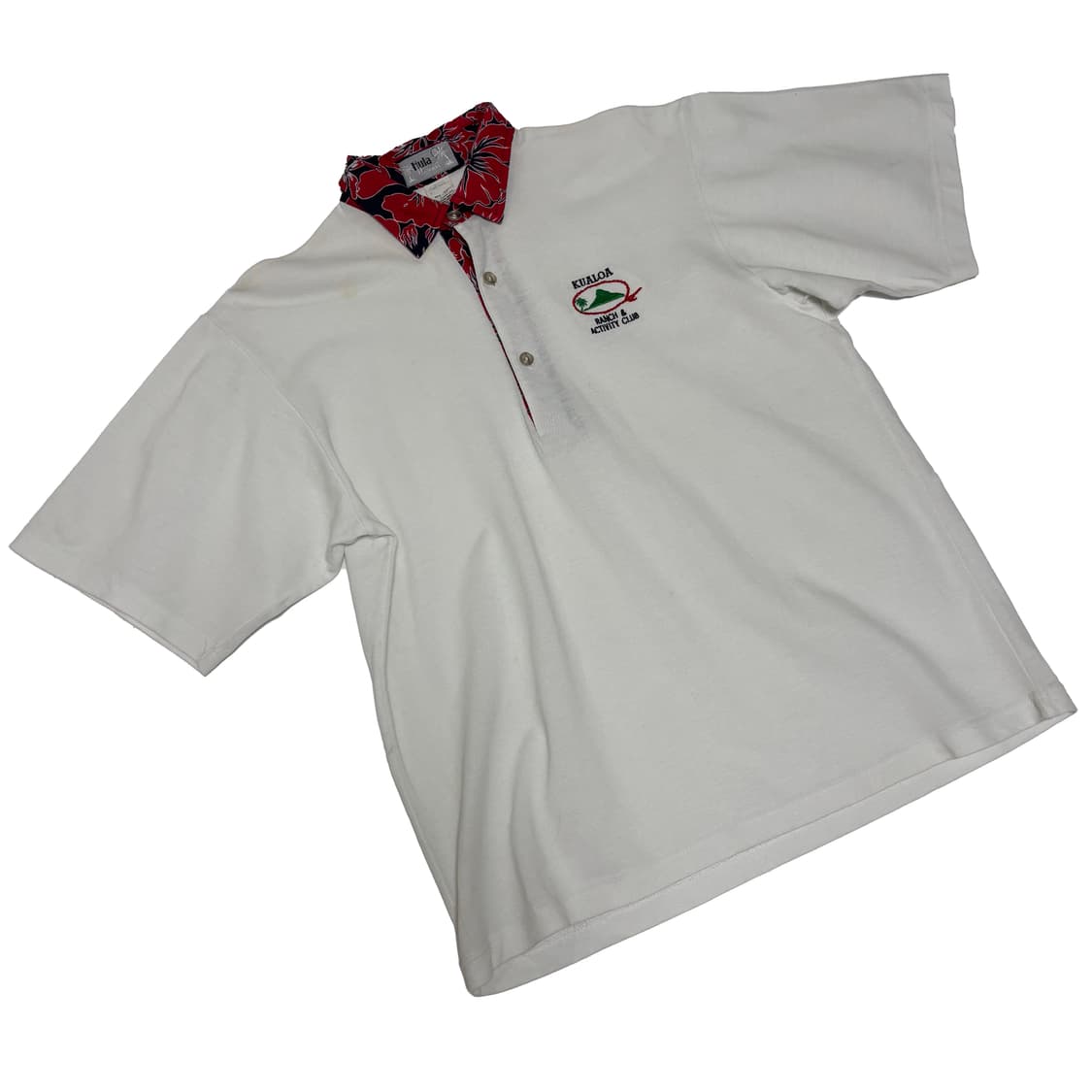 훌라 하와이 쿠알로아 랜치 자수 카라 티셔츠 상품이미지1