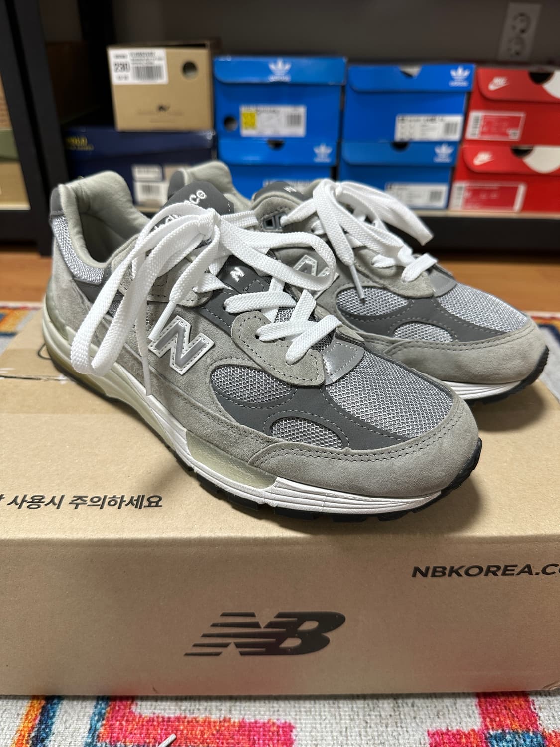 (260구형)뉴발란스 992 그레이 8D 상품이미지2