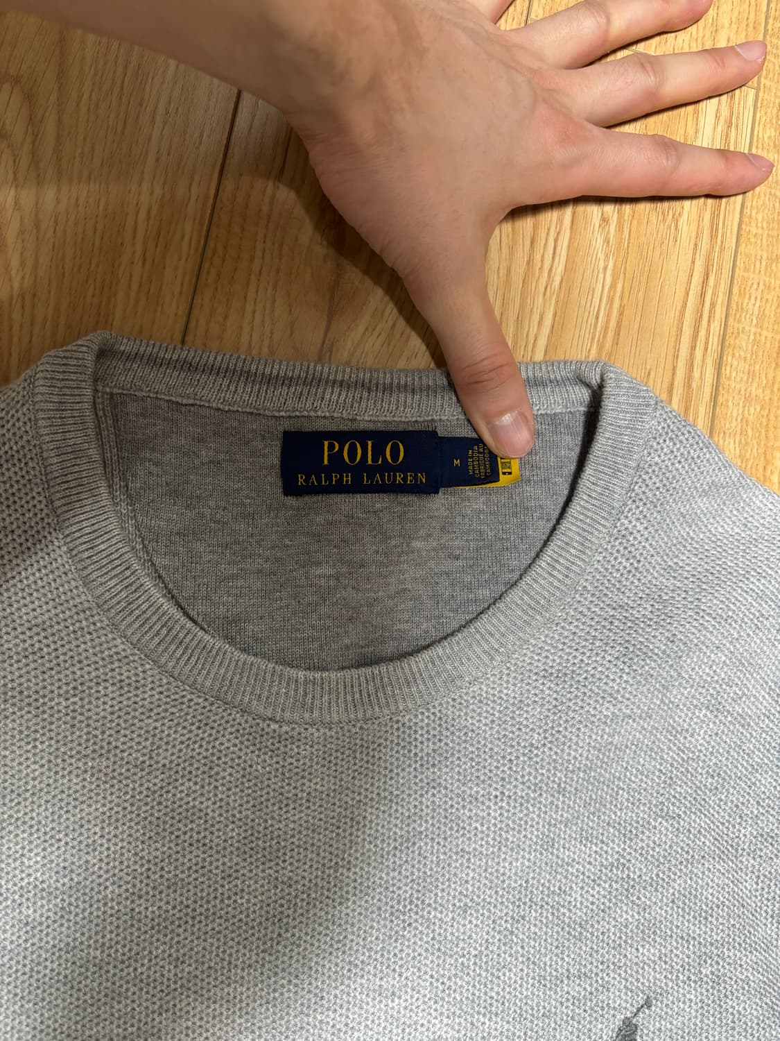 폴로 와플니트 그레이 상품이미지2