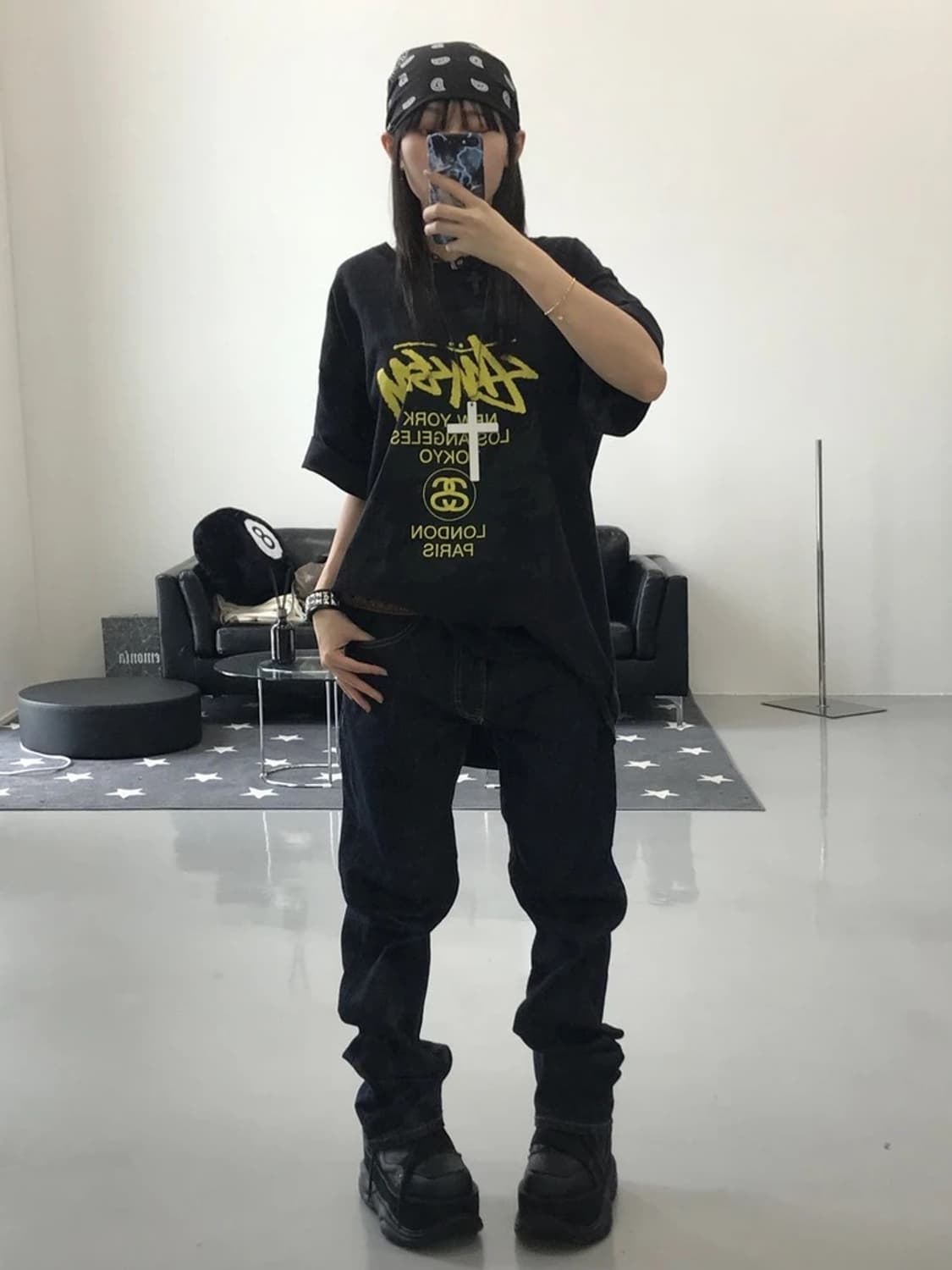 스투시 카모 월드투어 반팔 티 상품이미지1